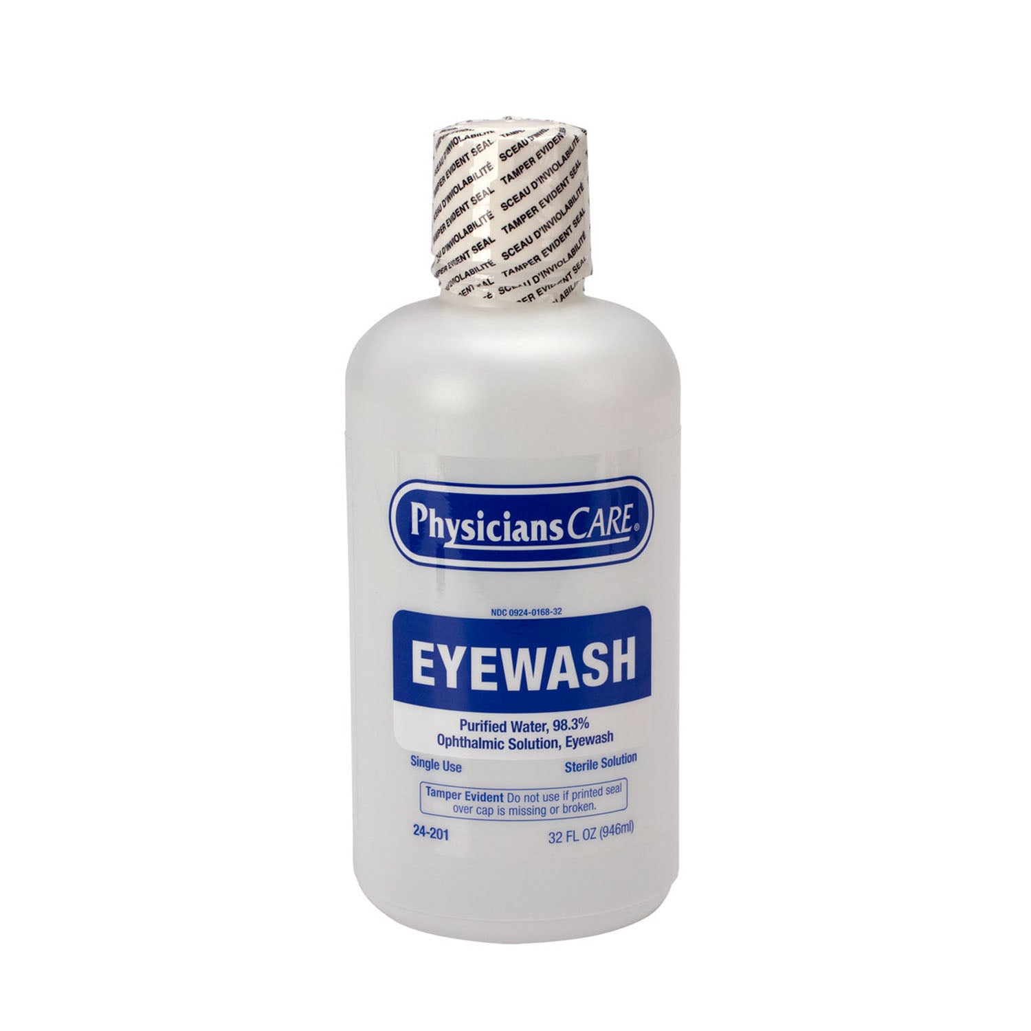 24-300-001 - First Aid Only/Acme United Corporation - Eyewash Station, Double 32oz Screw Cap Bottle , 6/cs (DROP SHIP ONLY - $150 Minimum Order)    , cs