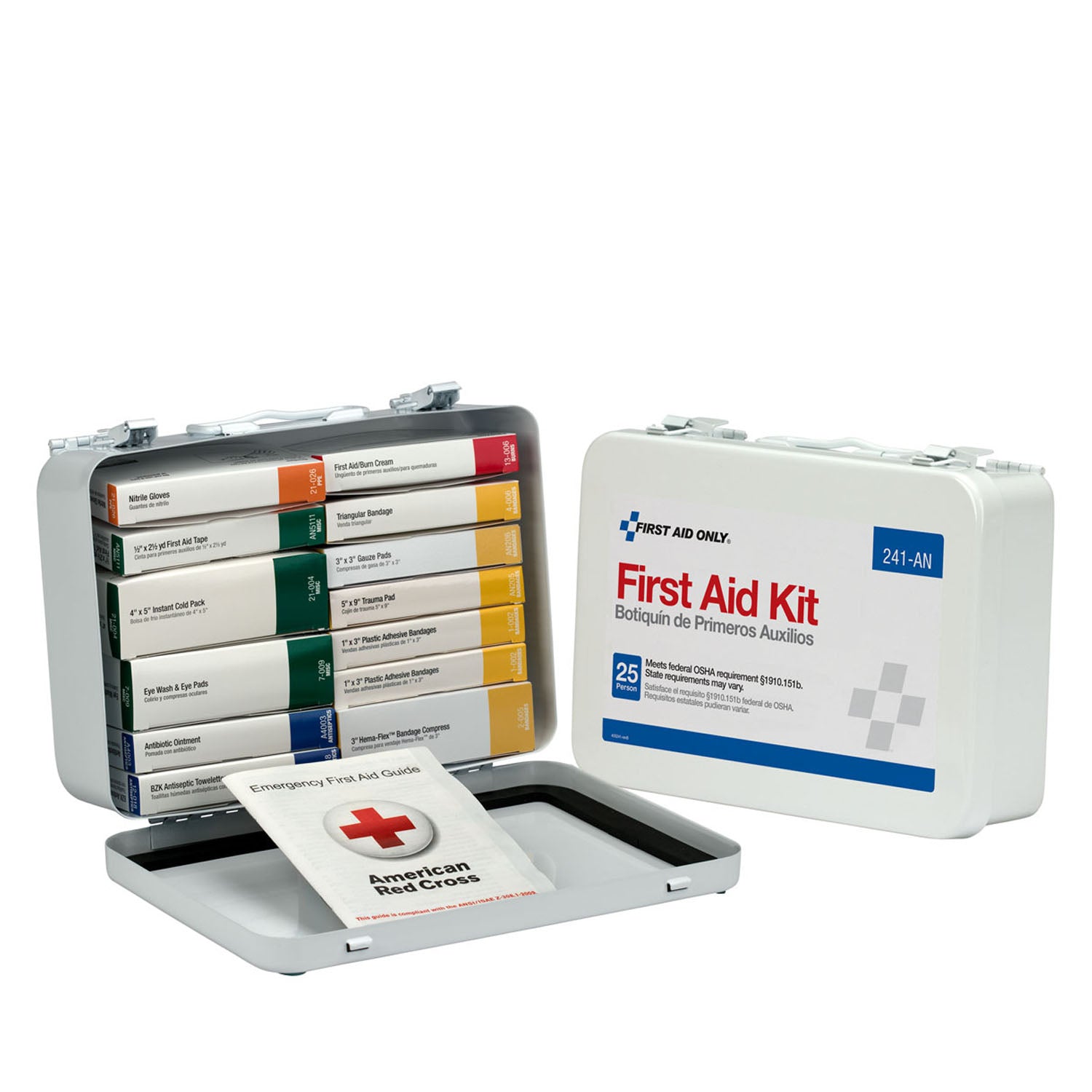 241-AN - First Aid Only/Acme United Corporation - 16 Unit First Aid Kit, Metal Case  (DROP SHIP ONLY - $150 Minimum Order)    , ea