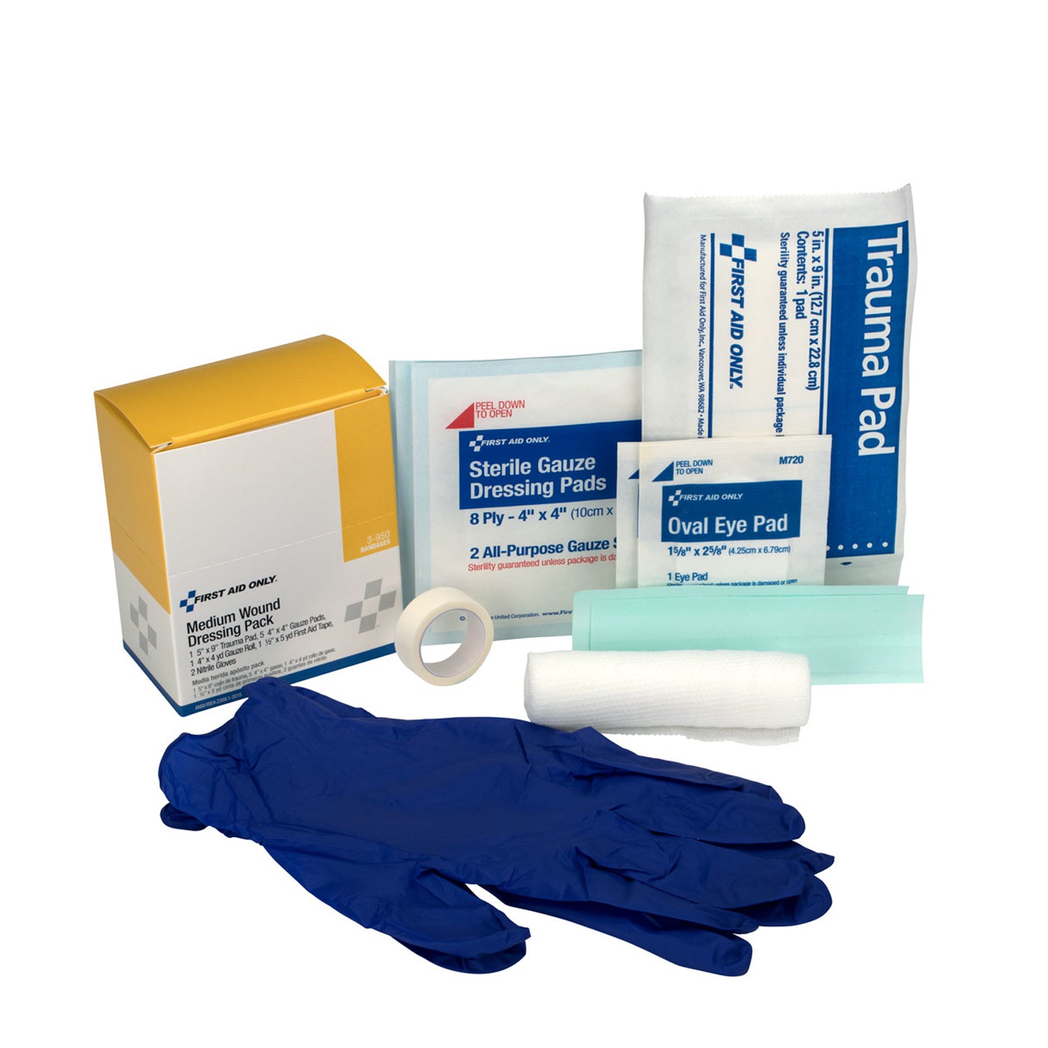 3-950 - First Aid Only/Acme United Corporation - Medium Wound Dressing Pack  (DROP SHIP ONLY - $150 Minimum Order)    , ea
