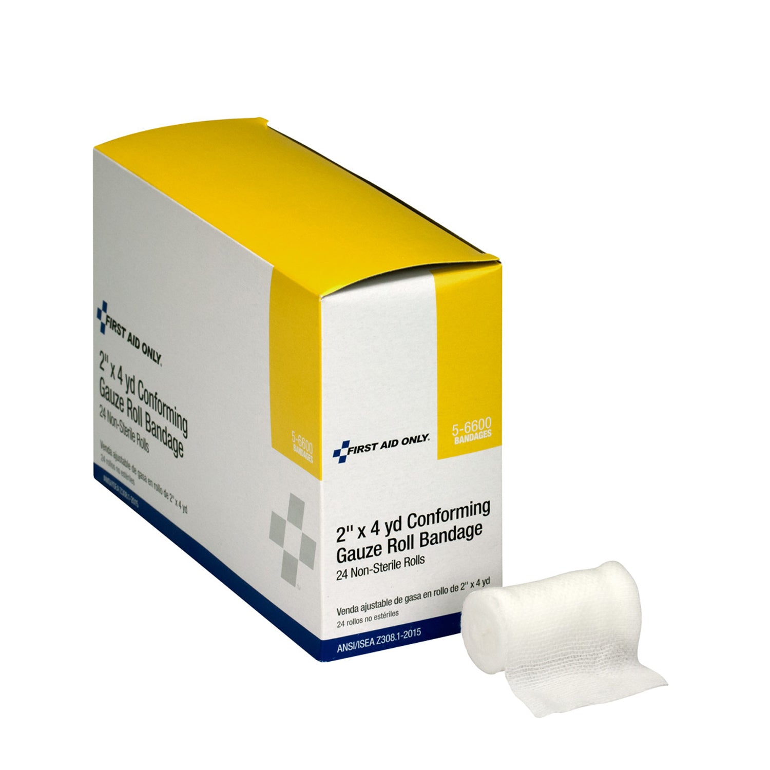 5-6600 - Primeros auxilios/Acme United Corporation - Gasa conforme, no estéril, 2" x 4yd, caja de 24 (SOLO ENVÍO DIRECTO - Pedido mínimo de $150)