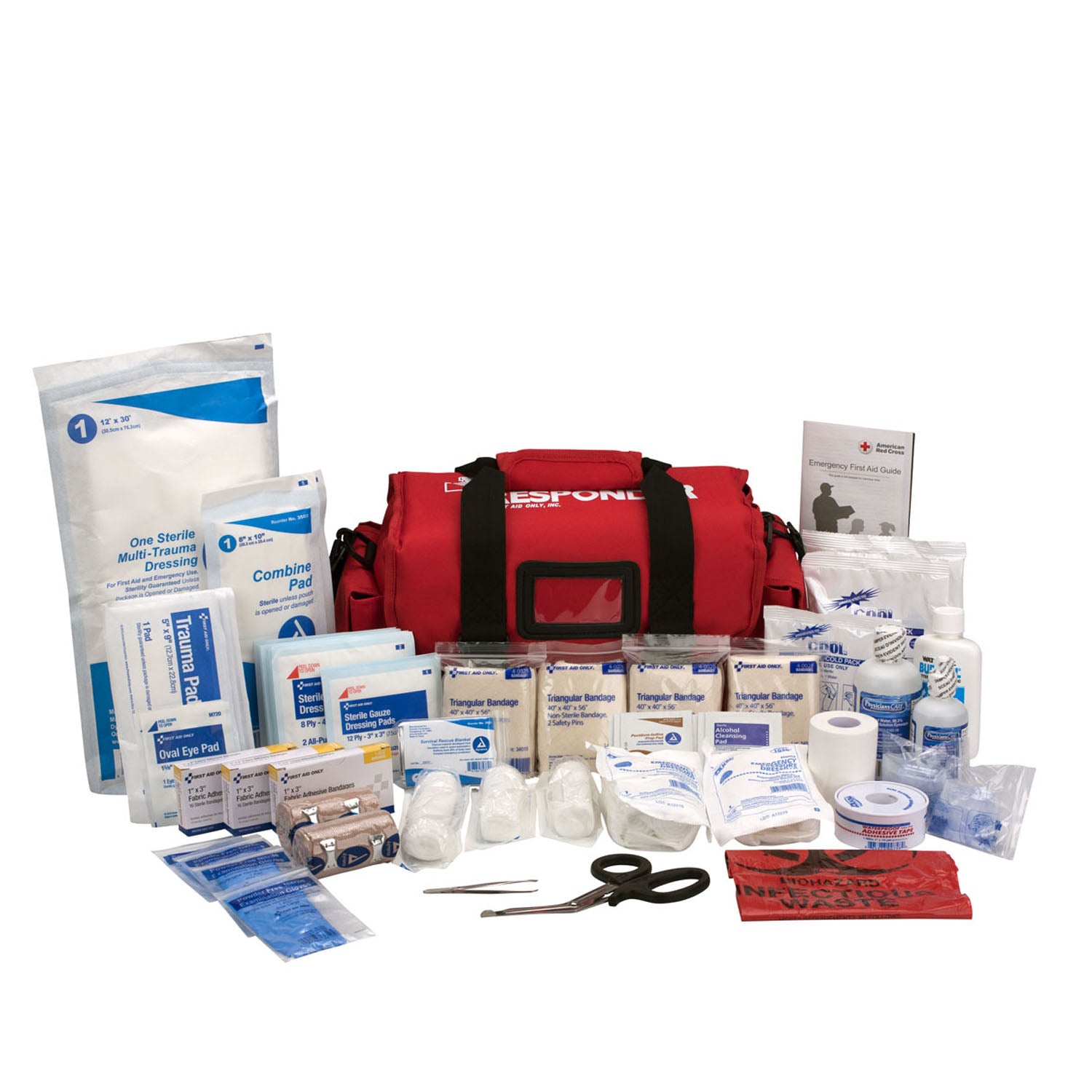 520-FR - First Aid Only/Acme United Corporation - First Responder Kit, Large 158 Piece Bag (DROP SHIP ONLY - $150 Minimum Order)    , ea