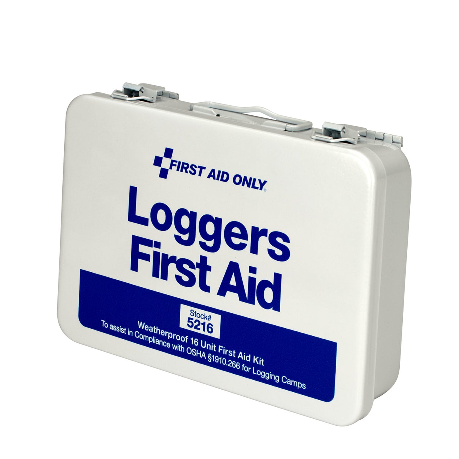 5216C - First Aid Only/Acme United Corporation - Loggers First Aid Kit, 25 Person, Metal Case, Custom Logo , 48/cs (DROP SHIP ONLY - $150 Minimum Order)    , cs