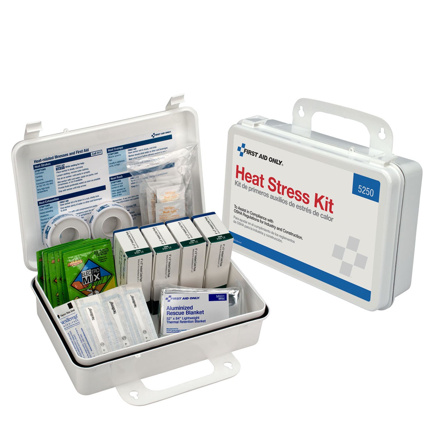 5250 - First Aid Only/Acme United Corporation - Heat Stress Kit, Plastic Case (DROP SHIP ONLY - $150 Minimum Order)    , ea