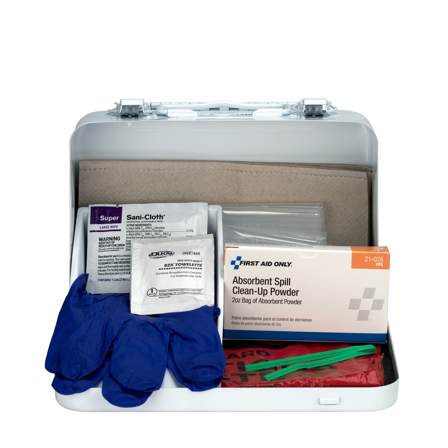 6021-S - First Aid Only/Acme United Corporation - BBP Spill Clean Up Kit, Metal Case (DROP SHIP ONLY - $150 Minimum Order)    , ea