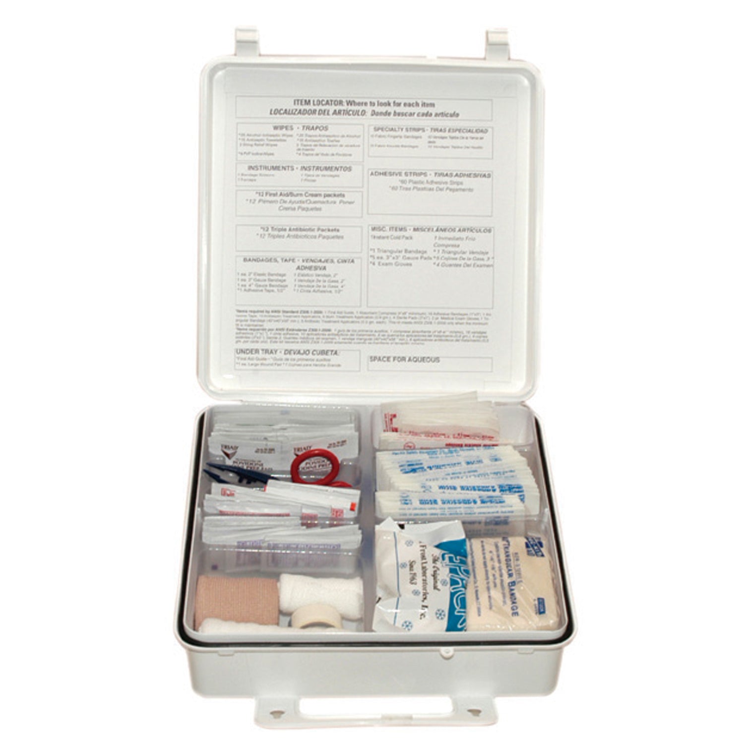 6088 - Solo primeros auxilios/Acme United Corporation - Botiquín de primeros auxilios OSHA, para 50 personas, estuche de plástico (SOLO ENVÍO DIRECTO - Pedido mínimo de $150), c/u