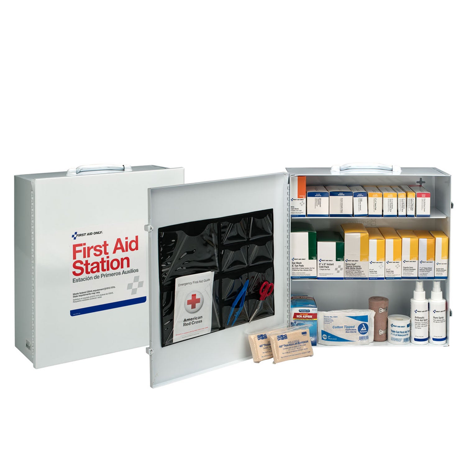 6155 - First Aid Only/Acme United Corporation - 3 Shelf First Aid Metal Cabinet (DROP SHIP ONLY - $150 Minimum Order)    , ea