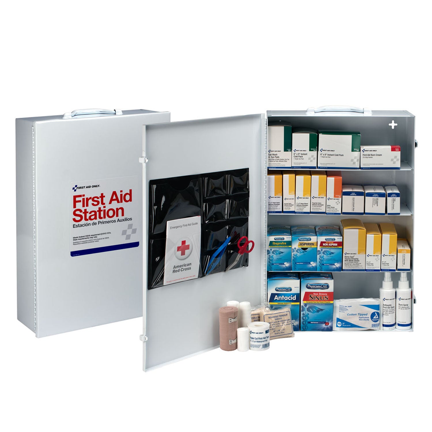 6175 - First Aid Only/Acme United Corporation - 4 Shelf First Aid Metal Cabinet (DROP SHIP ONLY - $150 Minimum Order)    , ea