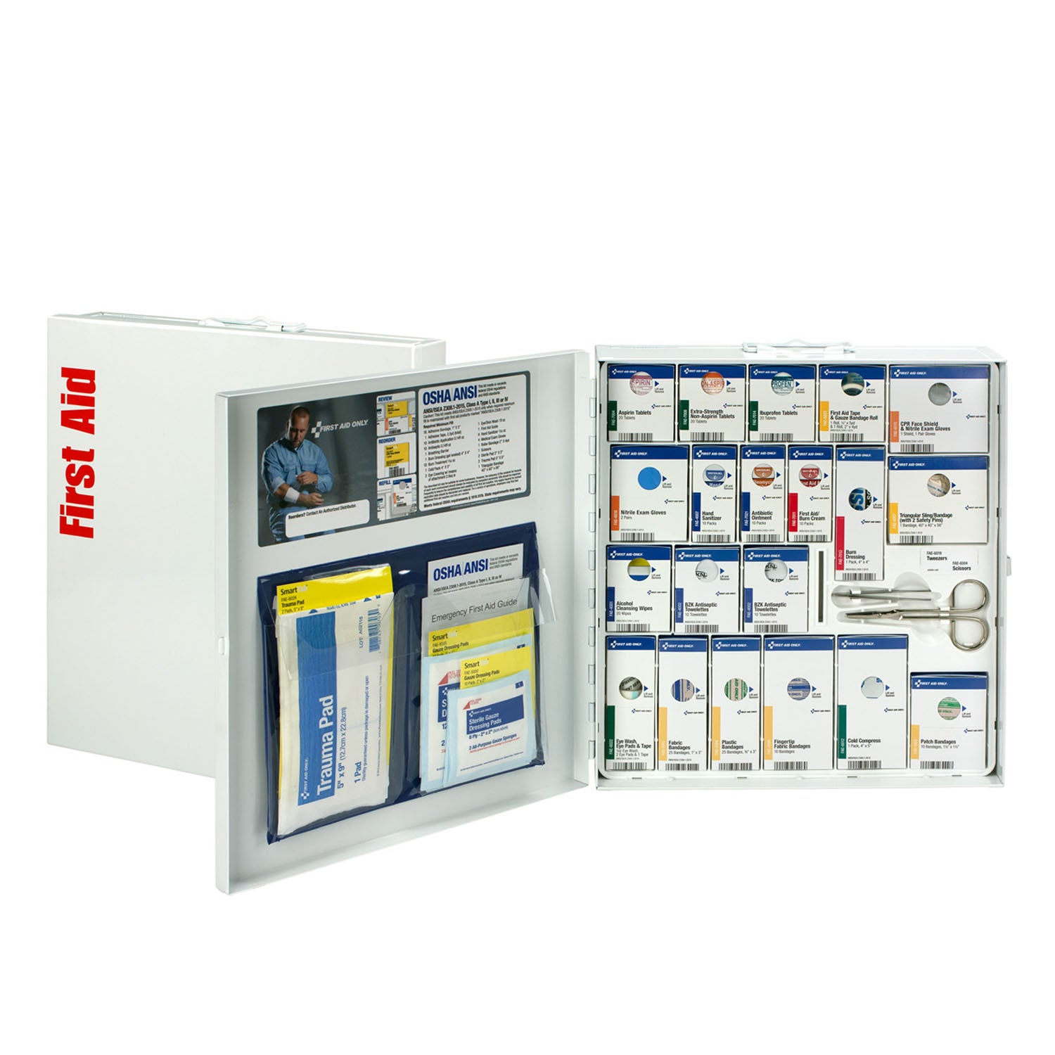 746000 - First Aid Only/Acme United Corporation - Large Metal Smart Compliance Cabinet, ANSI A+ w/ Meds (DROP SHIP ONLY - $150 Minimum Order)    , ea