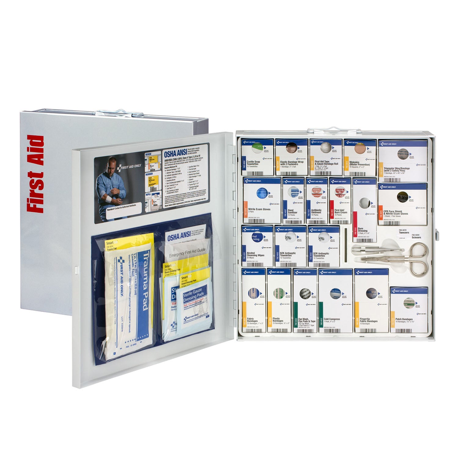 746004 - First Aid Only/Acme United Corporation - Large Metal Smart Compliance Cabinet, ANSI A+ without Meds (DROP SHIP ONLY - $150 Minimum Order)    , ea
