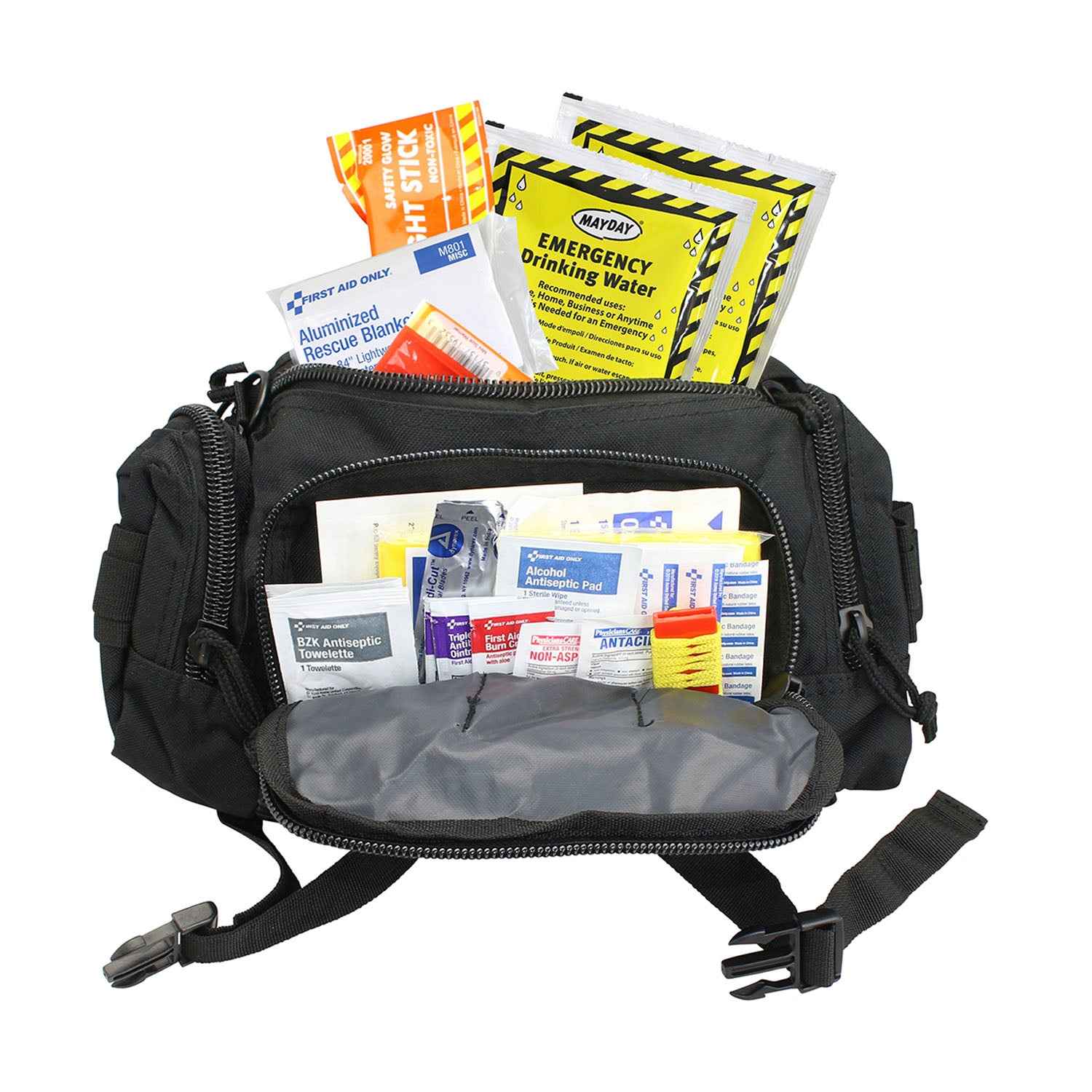 90430 - Primeros auxilios solamente/Acme United Corporation - Preparación para emergencias, 1 persona, tela negra bg (SOLO ENVÍO DIRECTO - Pedido mínimo de $150) , c/u
