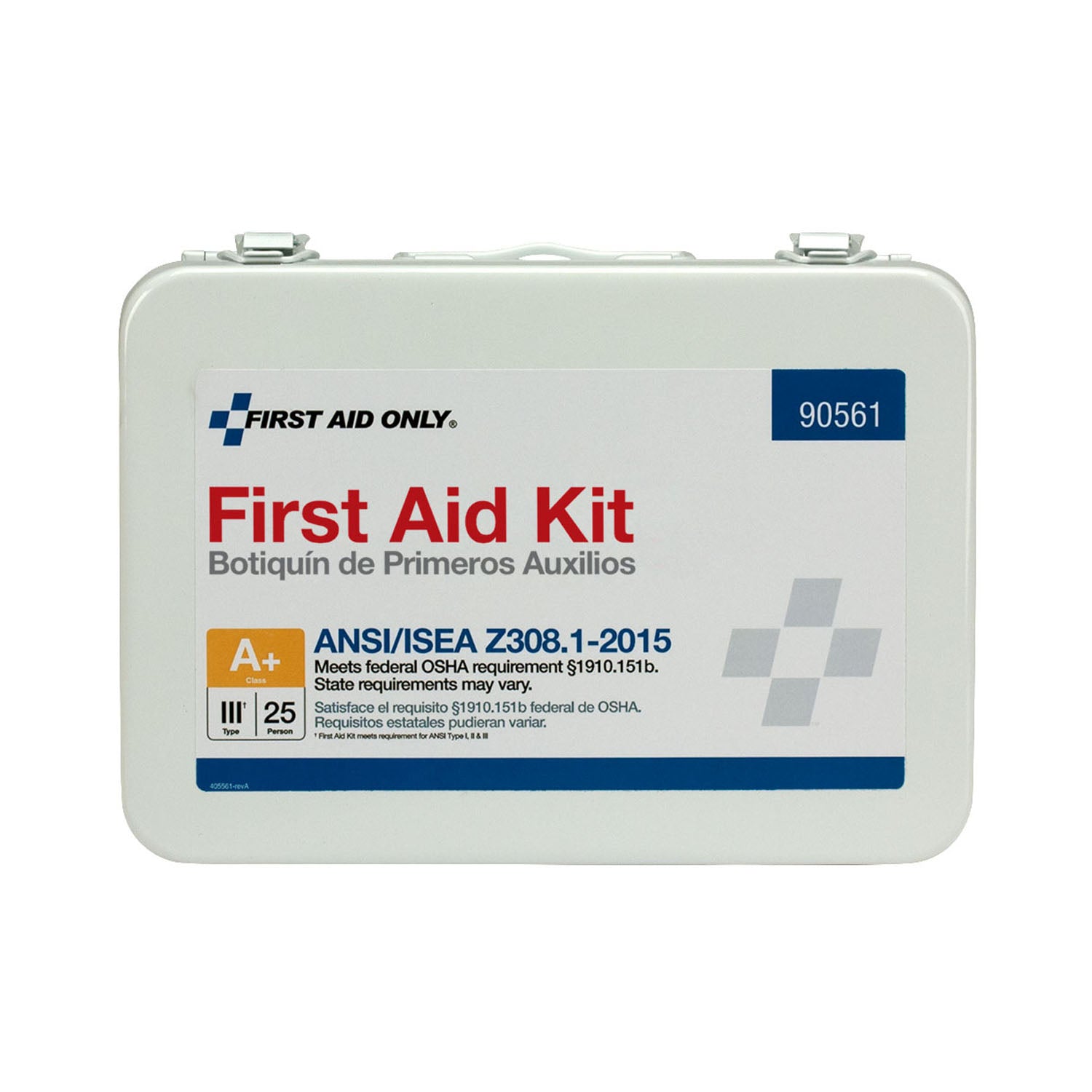 90561 - First Aid Only/Acme United Corporation - 25 Person First Aid Kit, ANSI A+, Metal Case  (DROP SHIP ONLY - $150 Minimum Order)    , ea