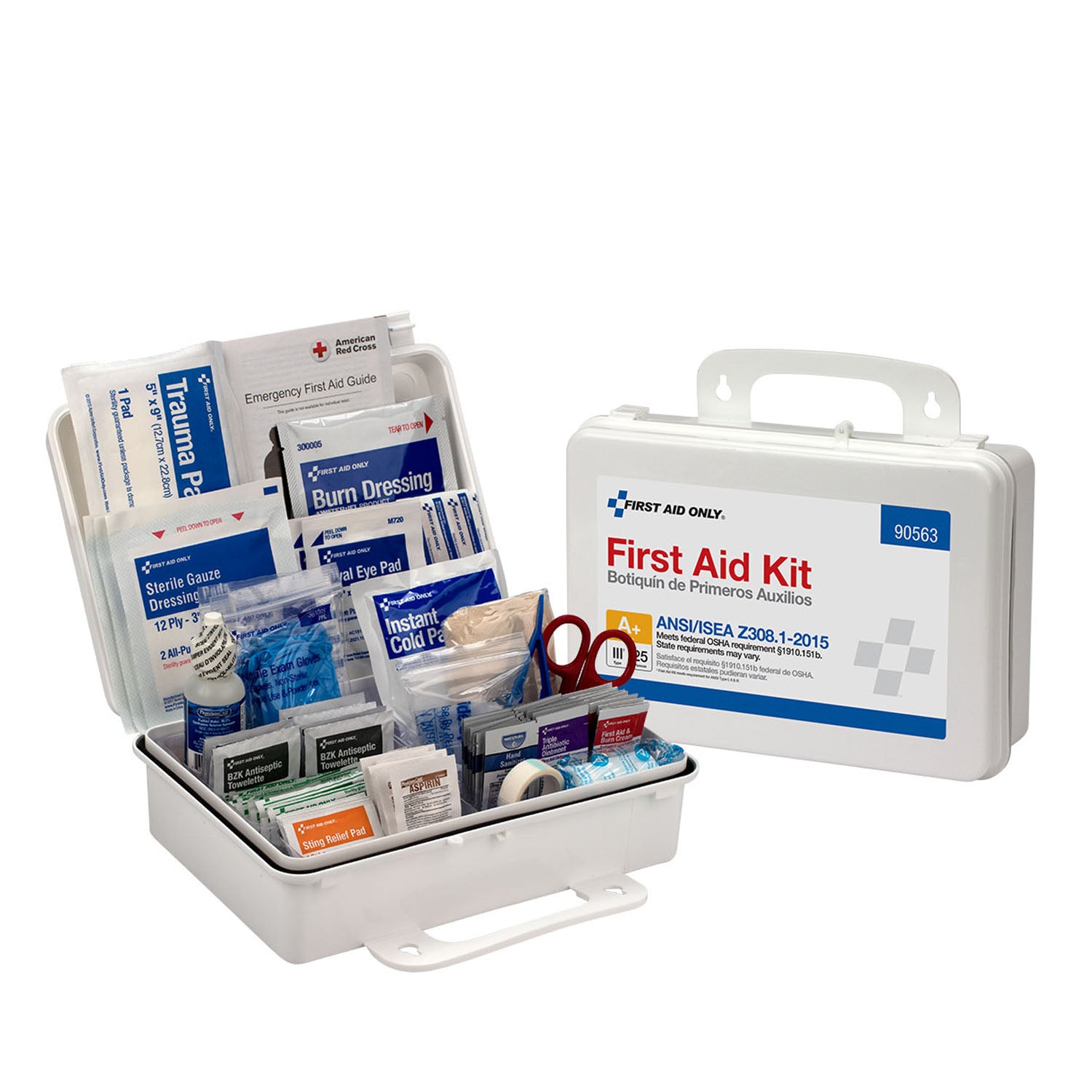 90563 - First Aid Only/Acme United Corporation - 25 Person First Aid Kit, ANSI A+, Plastic Case  (DROP SHIP ONLY - $150 Minimum Order)    , ea