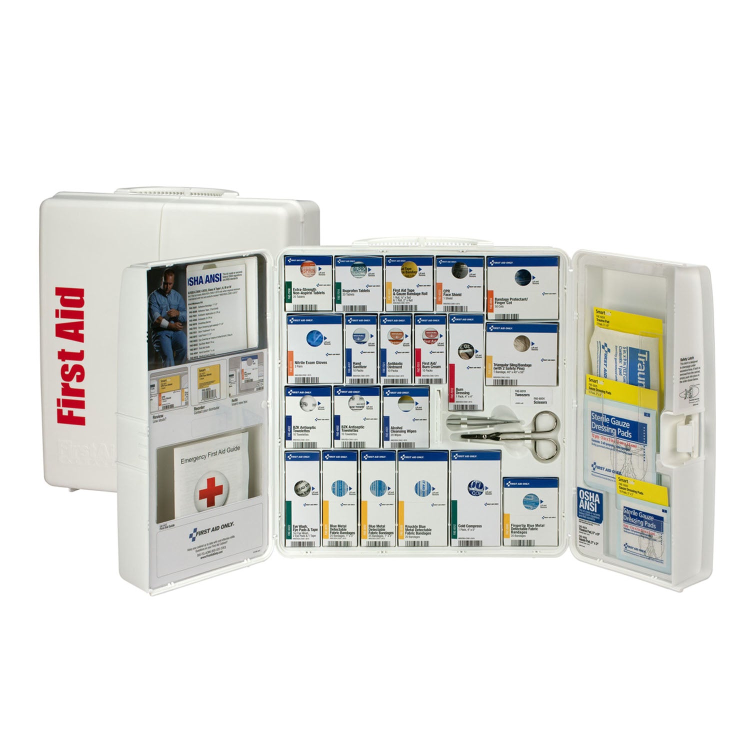 90659 - First Aid Only/Acme United Corporation - Plastic Smart Compliance Food Service Cabinet, w/ Meds, ANSI A+, Large  (DROP SHIP ONLY - $150 Minimum Order)    , ea