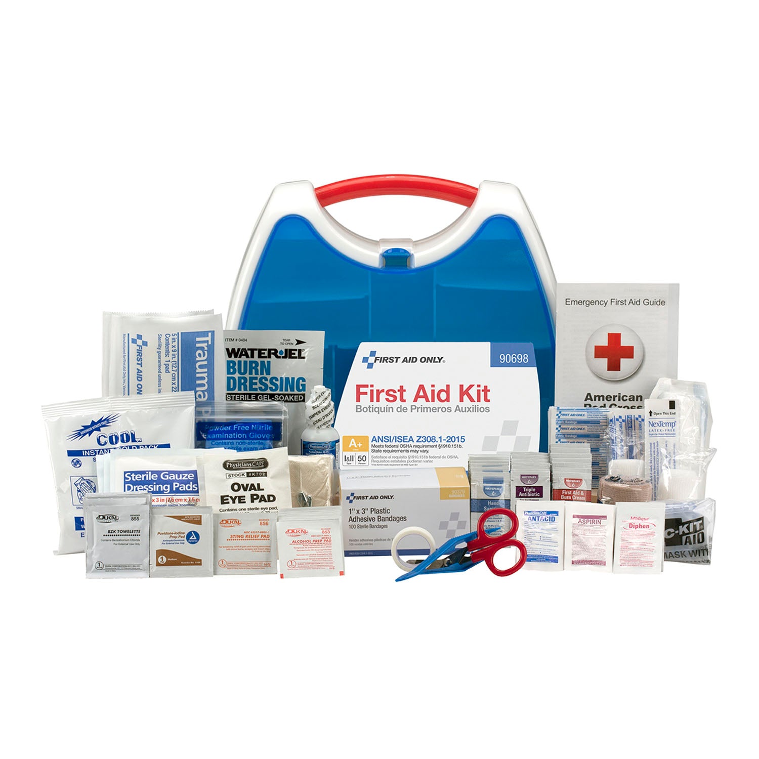 90698 - First Aid Only/Acme United Corporation - 50 Person ReadyCare ANSI A+ First Aid Kit, Plastic Case (DROP SHIP ONLY - $150 Minimum Order)    , ea