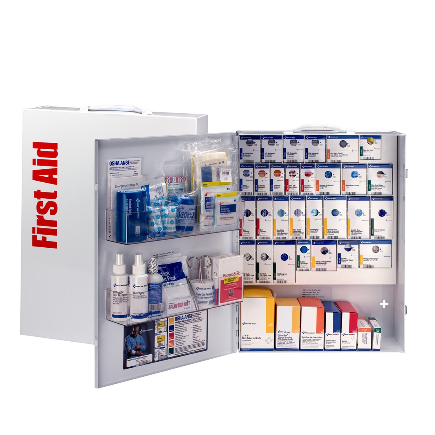 90831 - First Aid Only/Acme United Corporation - Metal Smart Compliance Food Service First Aid Cabinet, w/o Meds, XL (DROP SHIP ONLY - $150 Minimum Order)    , ea