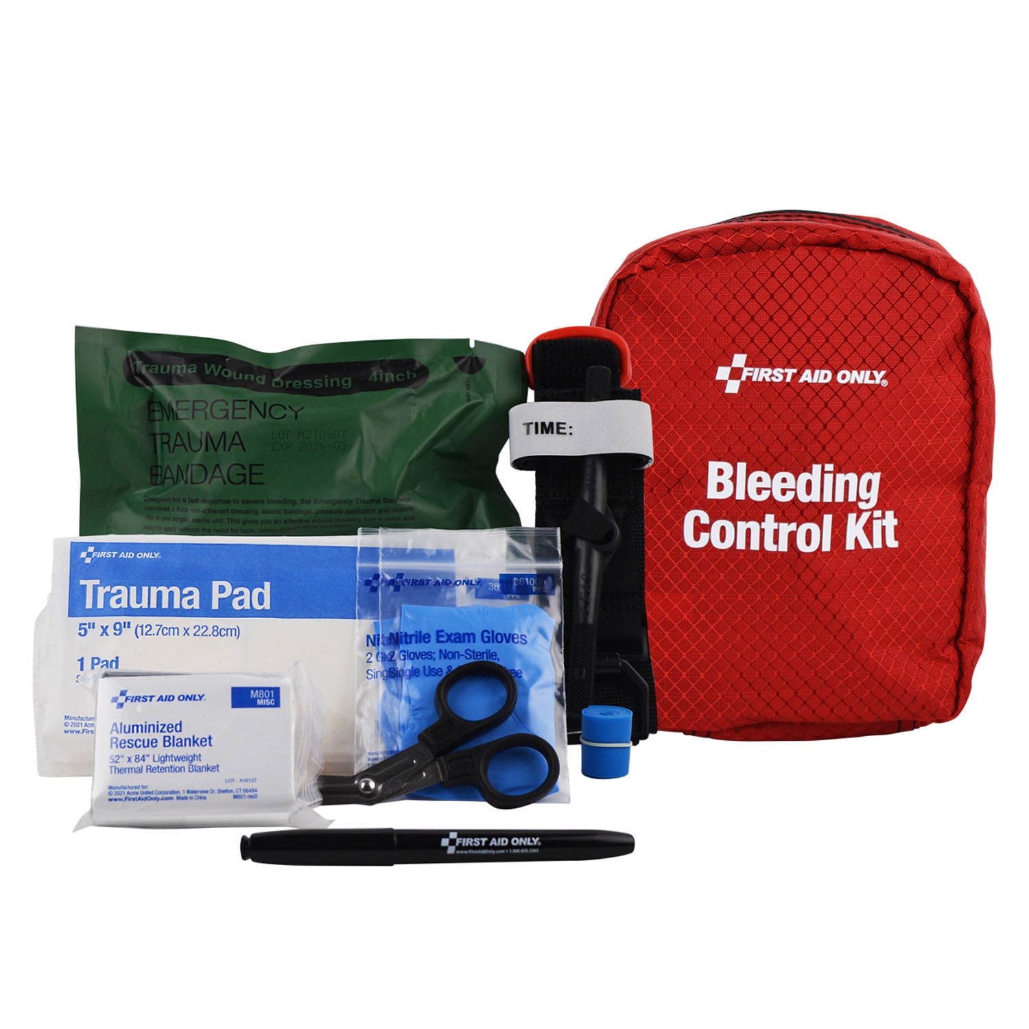91061 - First Aid Only/Acme United Corporation - Bleeding Control Kit, Basic, Fabric Case (DROP SHIP ONLY - $150 Minimum Order)    , ea