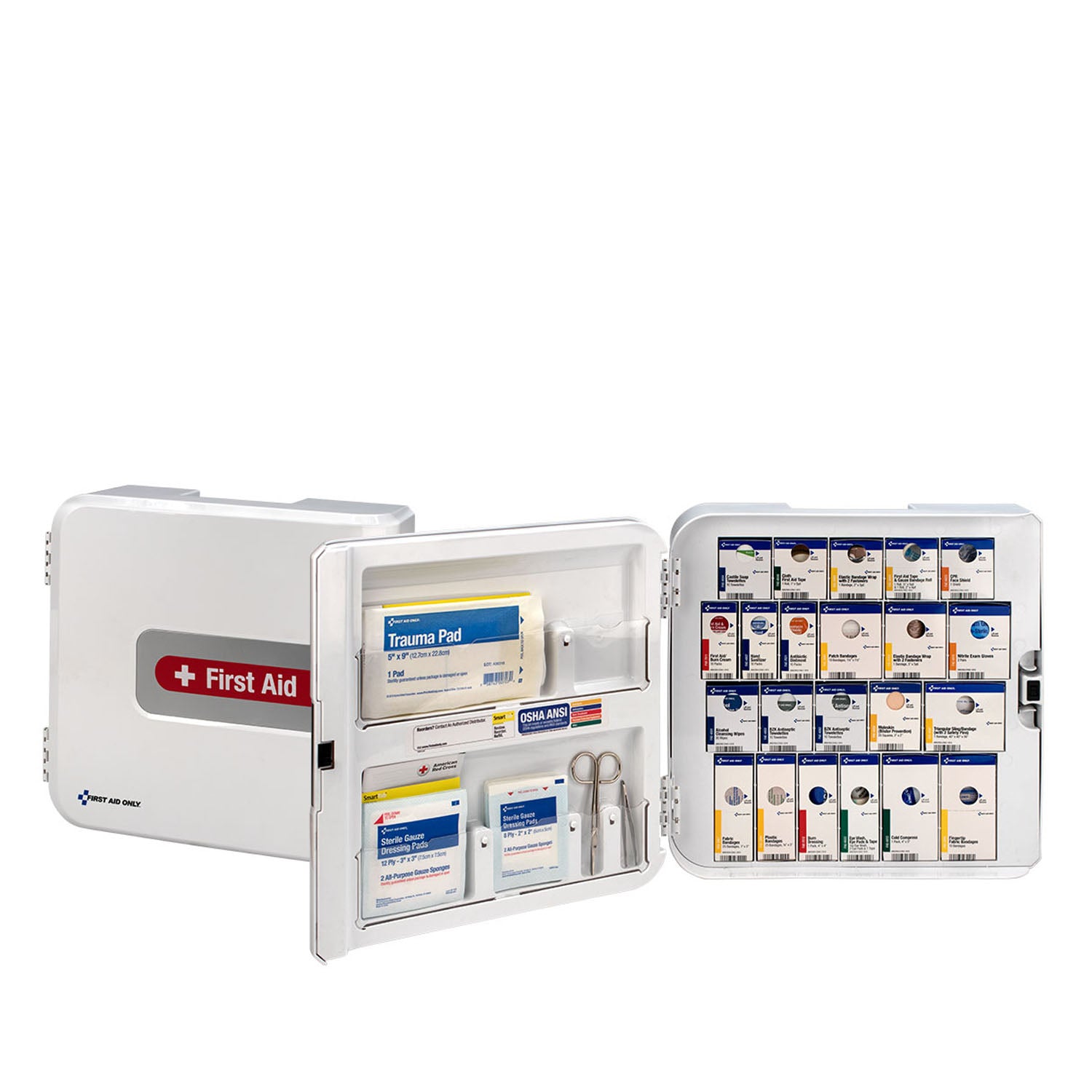 91093 - First Aid Only/Acme United Corporation - Smart Compliance Complete Cabinet, w/o Meds, Plastic, ANSI A+ (DROP SHIP ONLY - $150 Minimum Order)    , ea