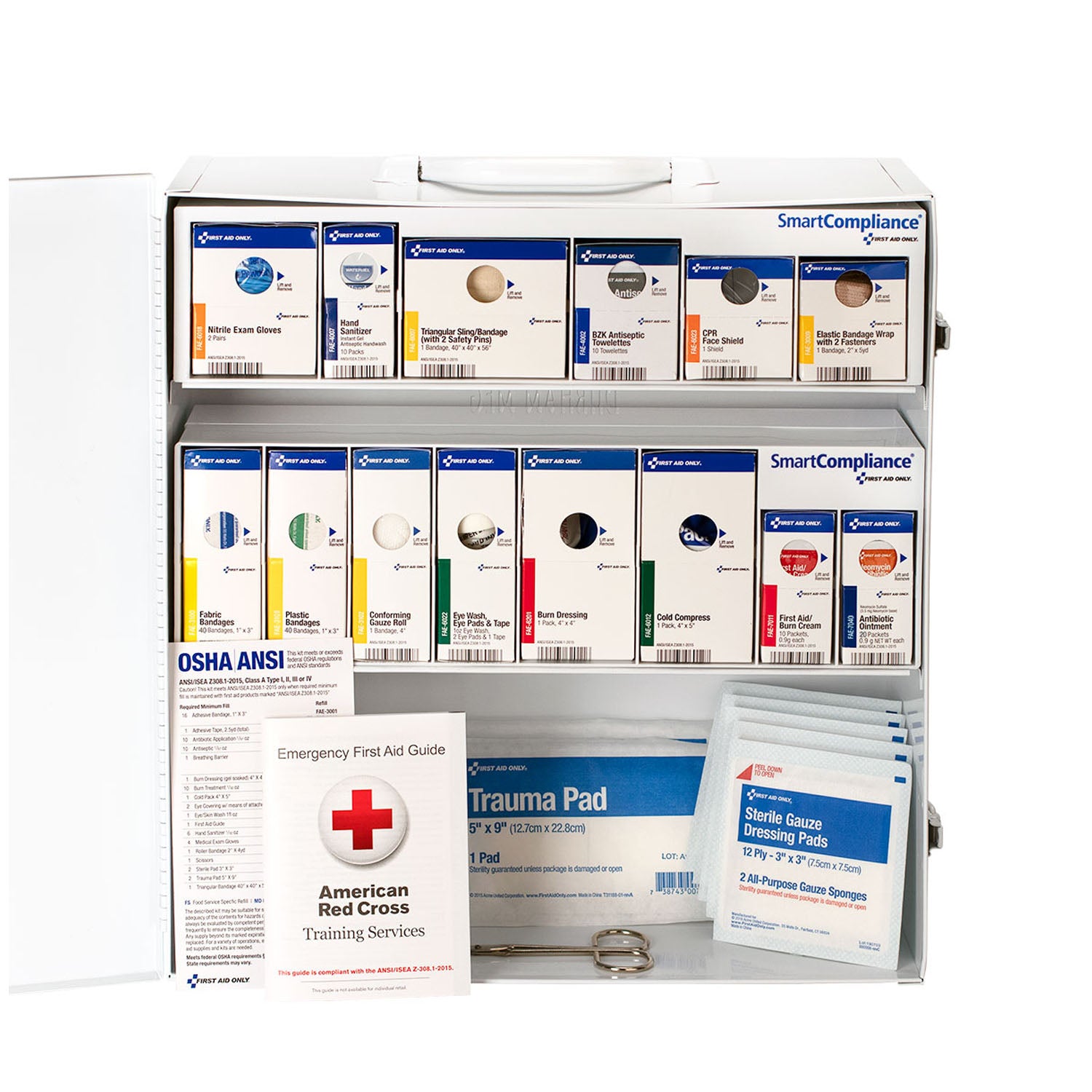 91172 - Solo primeros auxilios/Acme United Corporation - Smart Compliance RetroFit Grid Business, sin medicamentos, ANSI A (SOLO ENVÍO DIRECTO - Pedido mínimo de $150), c/u