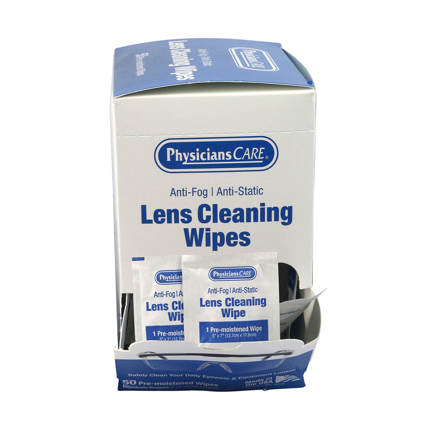 91294 - First Aid Only/Acme United Corporation - Toallitas limpiadoras de lentes, 50/caja, 20/caja (SOLO ENVÍO DIRECTO - Pedido mínimo de $150), caja