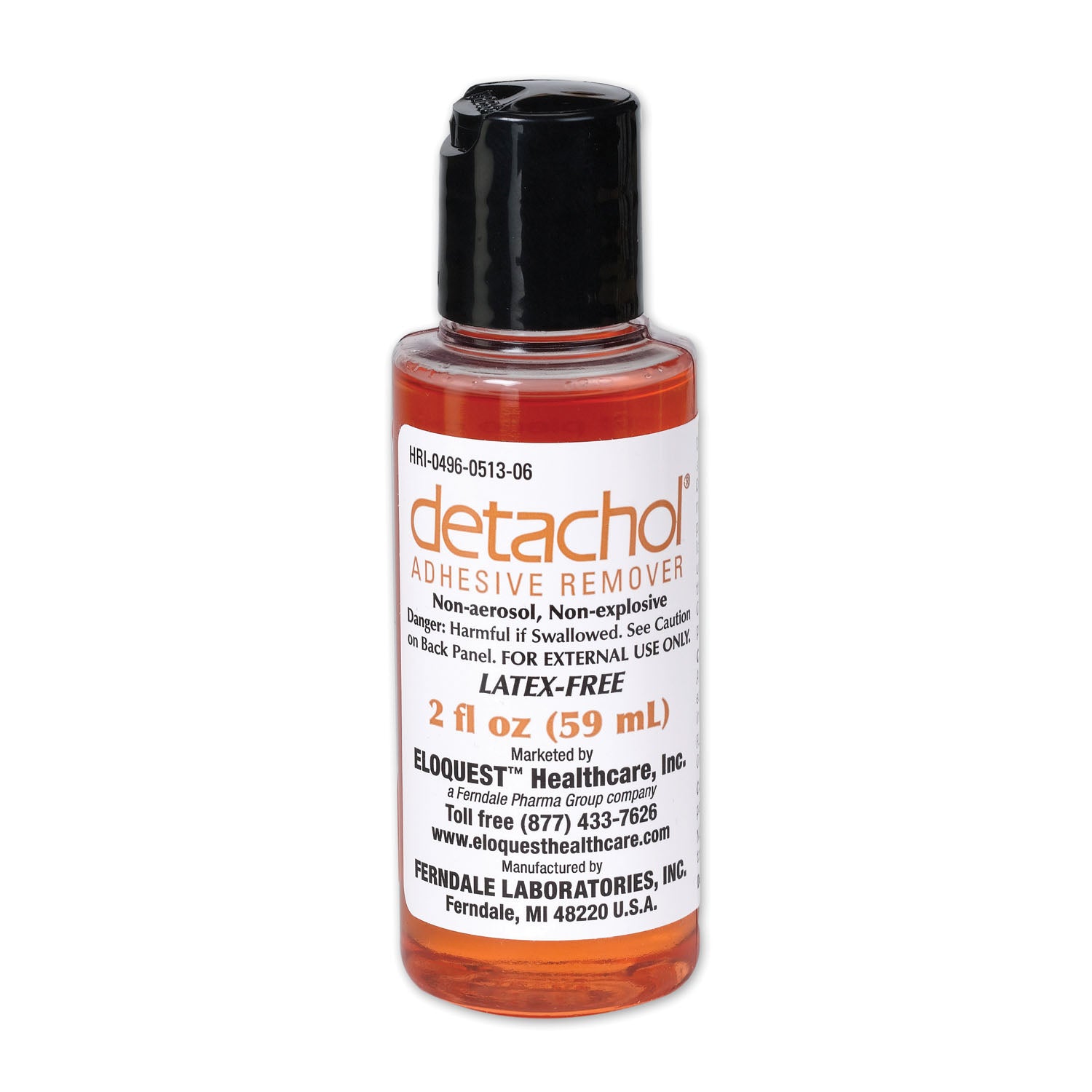 0513-06 - Ferndale Laboratories, Inc. - Adhesive Remover with Dispenser Cap, 2 oz (US Only-No Puerto Rico) (HAZMAT Fees Apply, cannot ship via Air or to AK, GU, HI, MP, PR, VI)    , ea