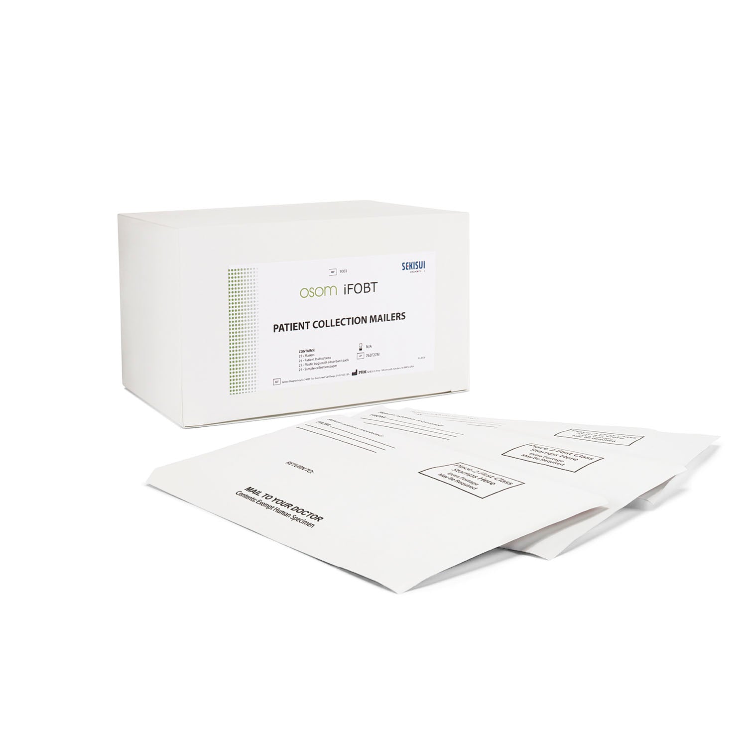 1003 - Sekisui Diagnostics, LLC - iFOBT Patient Mailers, 25/bx (Item is Non-Returnable & Non-Refundable) (Continental US Only)    , bx