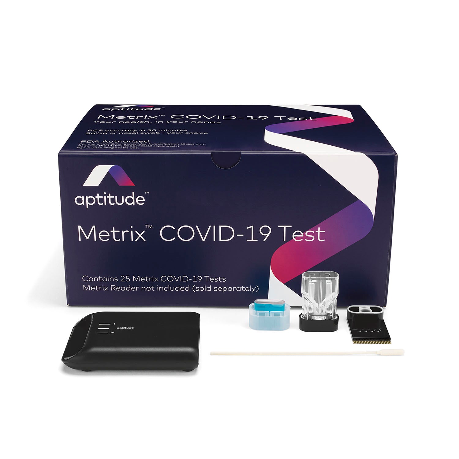 MTRX-C19-B1 - Sekisui Diagnostics, LLC - Aptitude Metrix Bundle Contents:  (2) Aptitude Metrix COVID-19 Test, (25) Kits; (1) Reader, 1/ea (DROP SHIP TO END USER) (Non-Returnable & Non-Refundable) (Continental US Only) (DROP SHIP ONLY)     , ea