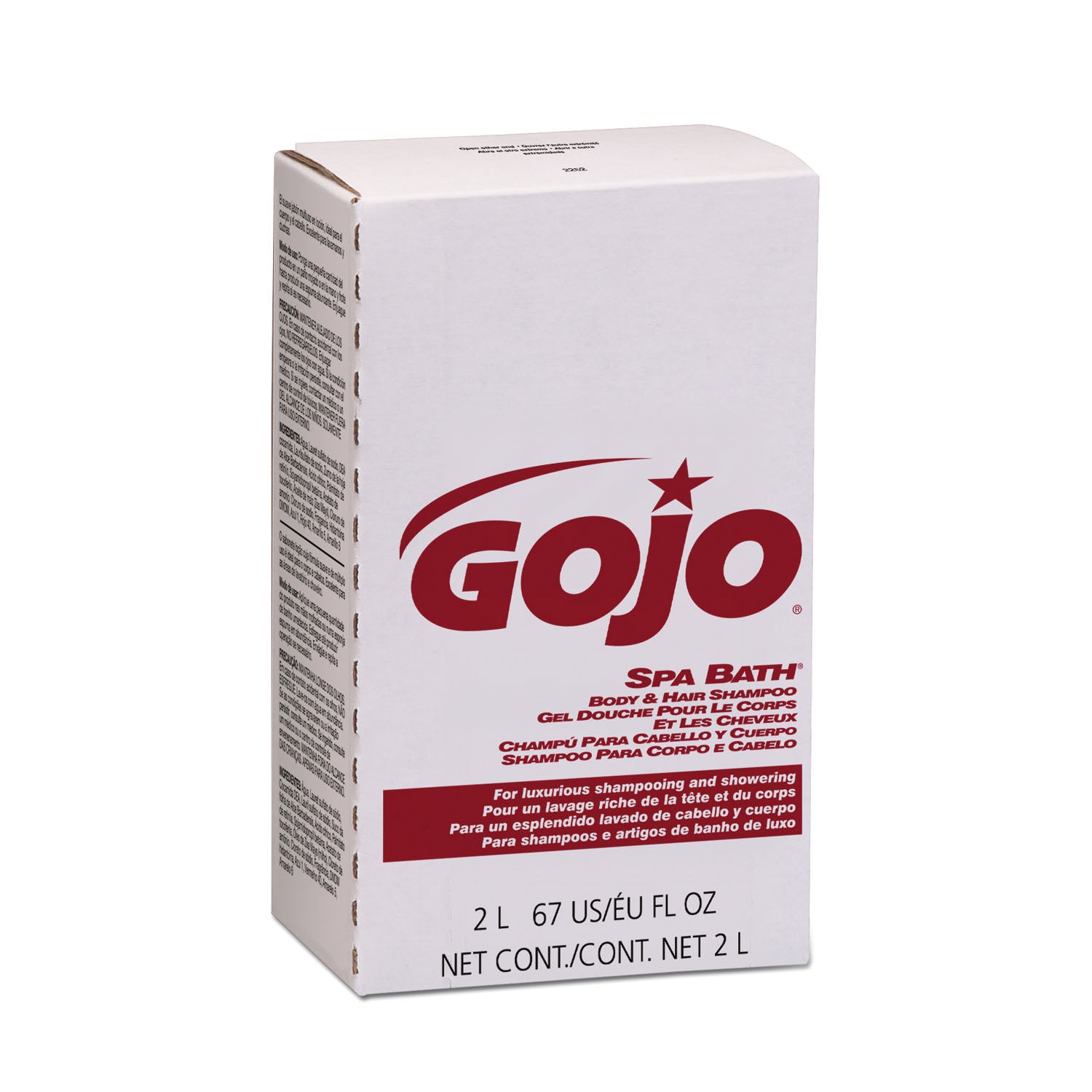 2252-04 - GOJO Industries, Inc. - Champú para cuerpo y cabello, 2000 ml, recarga, rosa, 4/caja