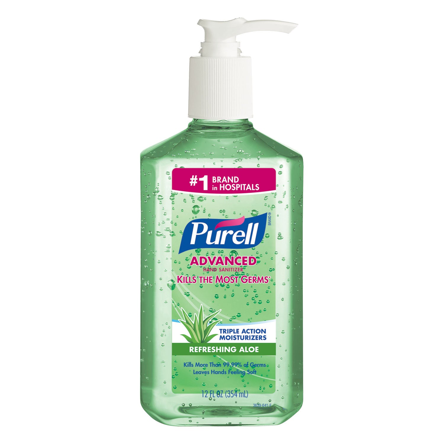 3639-12 - GOJO Industries, Inc. - Instant Hand Sanitizer with Aloe, 12 fl oz Pump Bottle, 12/cs (114 cs/plt) (HAZMAT Fees Apply, cannot ship via Air or to AK, GU, HI, MP, PR, VI)    , cs