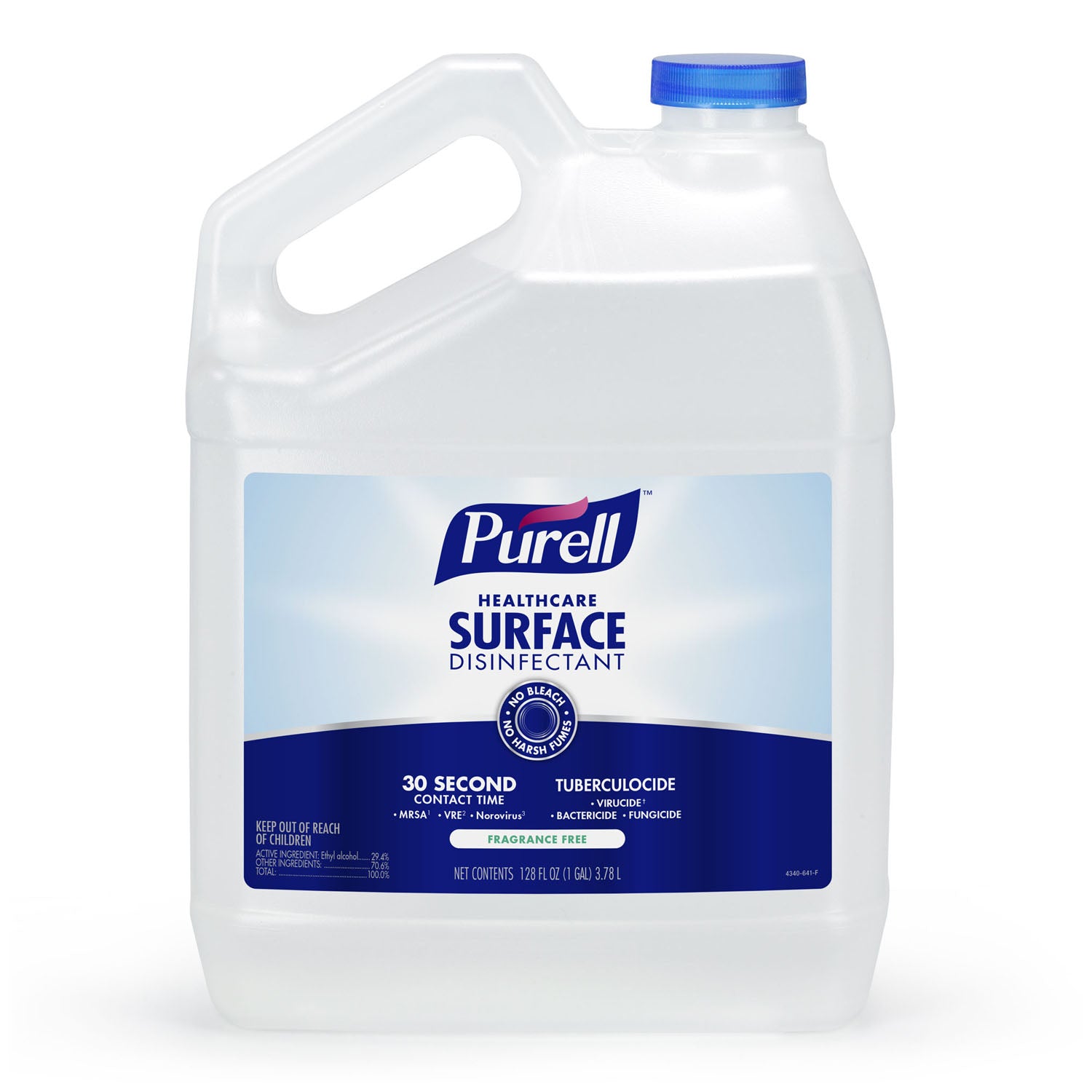 4340-04 - GOJO Industries, Inc. - Purell® Healthcare Surface Disinfectant, 128 Fluid oz (1 Gallon) Bottles, 4/cs (HAZMAT Fees Apply, cannot ship via Air or to AK, GU, HI, MP, PR, VI)  REQUIRES HAZMAT SHIPMENT , cs