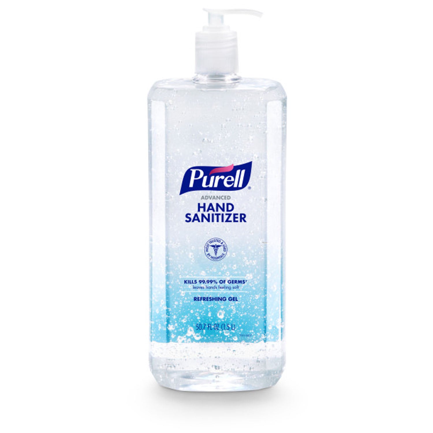5015-04 - GOJO Industries, Inc. - PURELL® Advanced Hand Sanitizer, Refreshing Gel, 1.5L Pump Bottle, Clear, 4/cs (HAZMAT Fees Apply, cannot ship via Air or to AK, GU, HI, MP, PR, VI)  REQUIRES HAZMAT SHIPMENT , cs