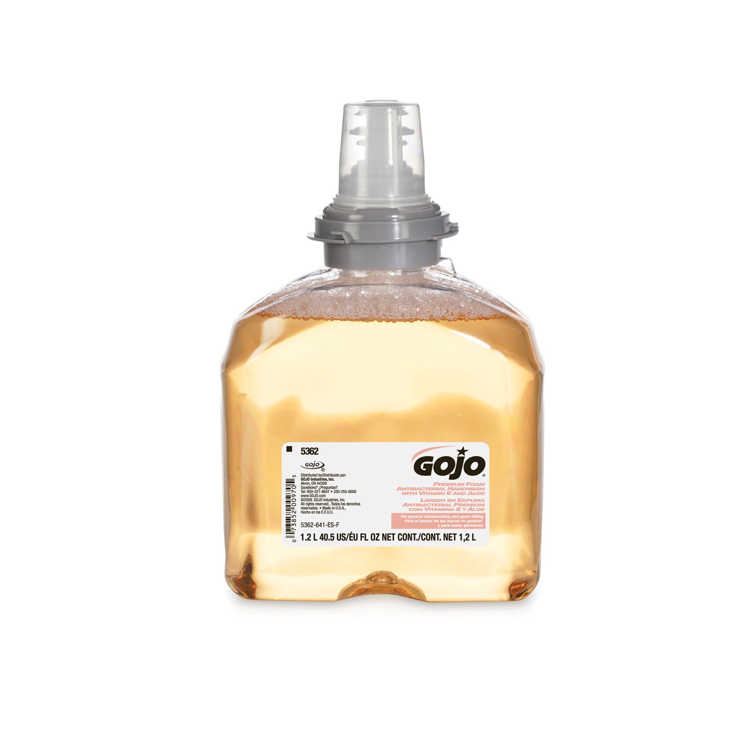 5362-02 - GOJO Industries, Inc. - 高級泡沫抗菌洗手液，2 瓶/箱（192 箱/托盤），箱裝