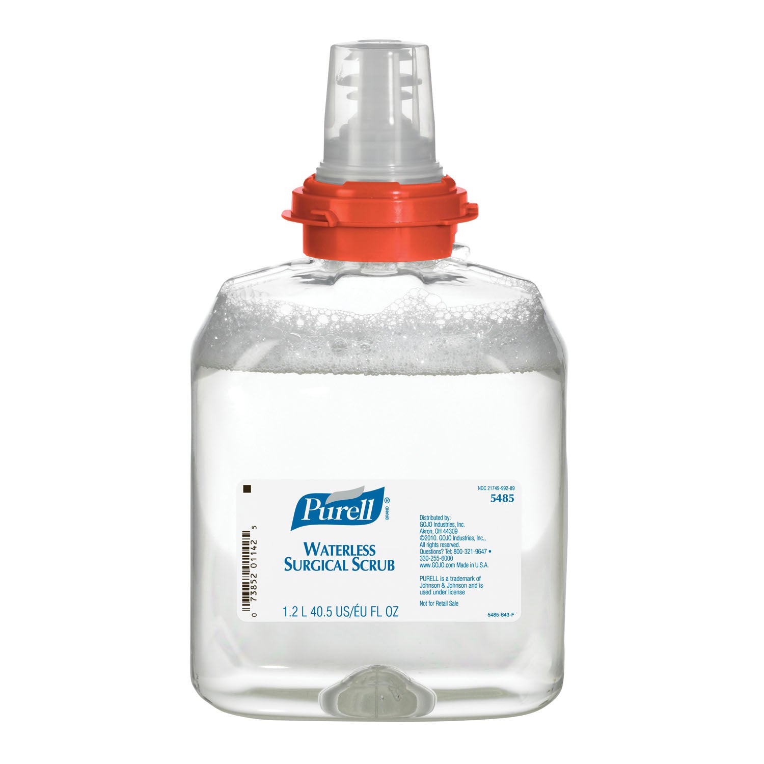 5485-04 - GOJO Industries, Inc. - Purell® Surgical Scrub 1200mL TFX™ Refill, Clear, 4/cs (HAZMAT Fees Apply, cannot ship via Air to AK, GU, HI, MP, PR, VI)  REQUIRES HAZMAT SHIPMENT , cs