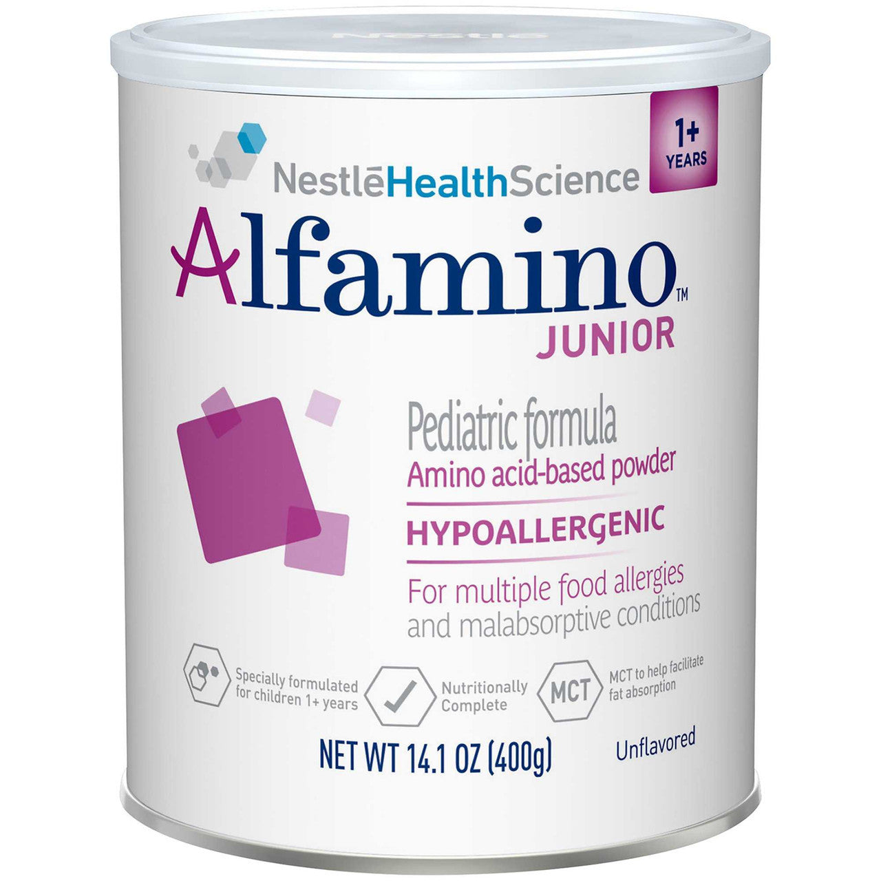 984026 - Alfamino - Pediatric Oral Supplement Alfamino Junior Unflavored 14.1 oz. Can Powder Amino Acid Food Allergies Case of 6, (CS)