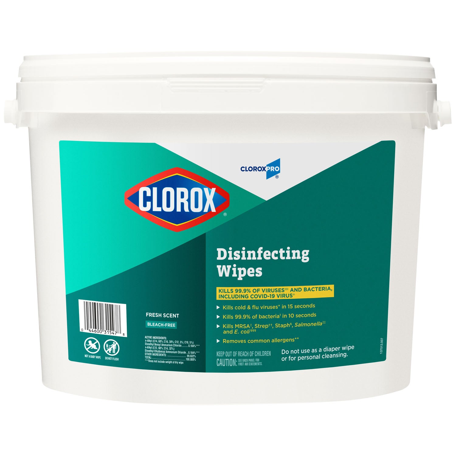 31547 - 高樂氏銷售公司 - CloroxPro™ 高樂氏®消毒濕紙巾，清新香味，700片裝，1箱（僅限美國大陸地區），cs