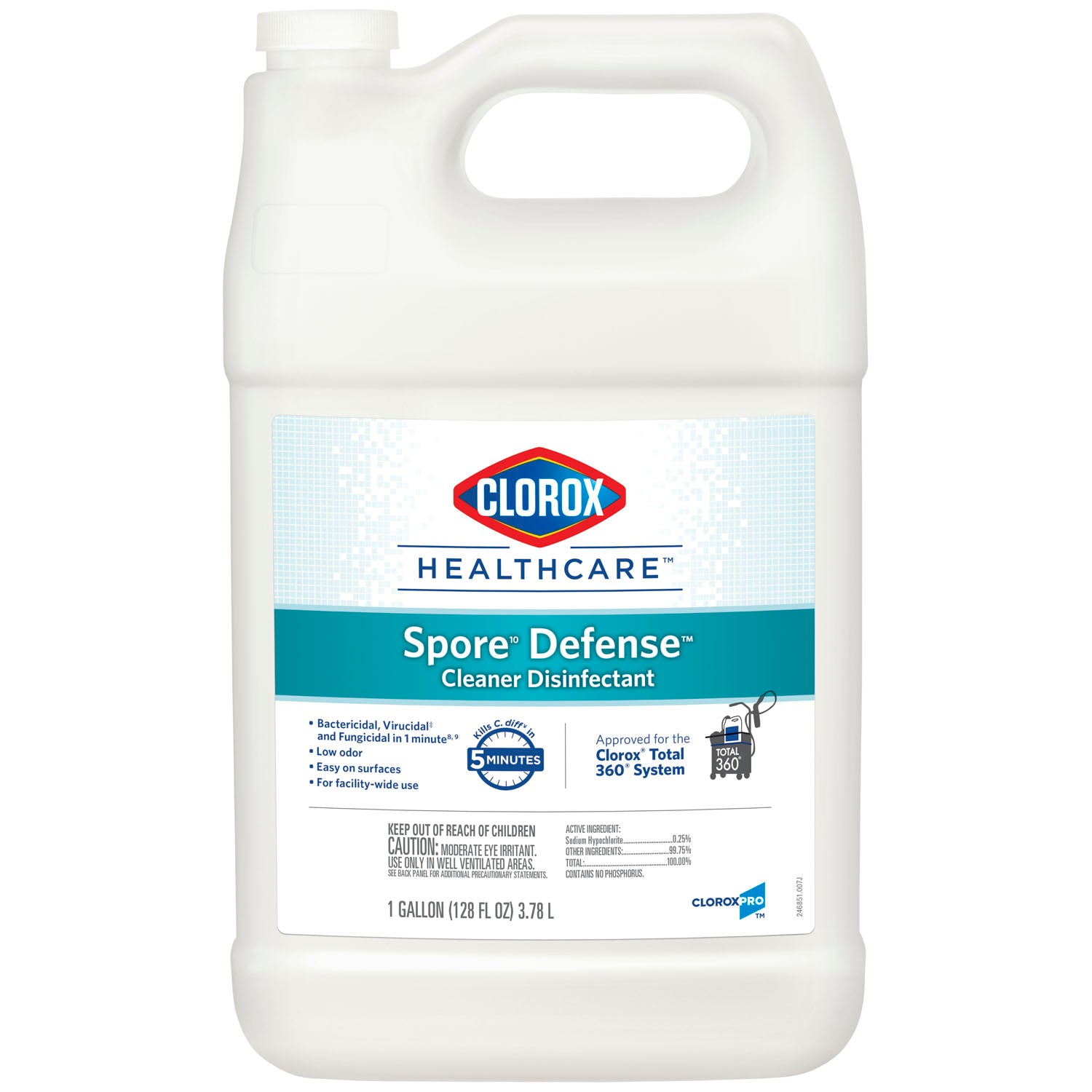 32122 - Clorox Sales Company - Clorox Healthcare® Spore10 Defense Cleaner Disinfectant, Refill Bottle, 128 oz, 4/cs (36 cs/plt) (Continental US Only)    , cs