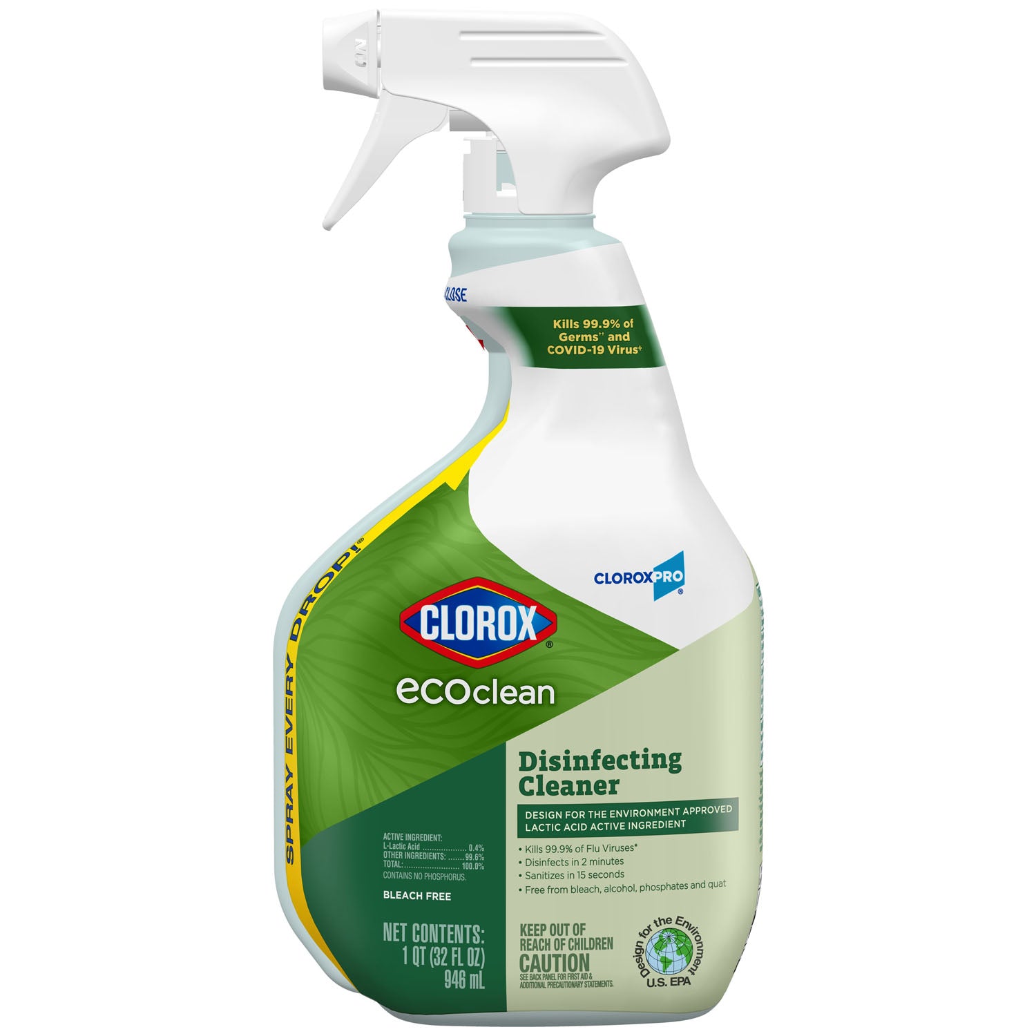 60213 - Clorox Sales Company - EcoClean™ Disinfecting Cleaner, 32 oz, 9/cs (Continental US Only)    , cs