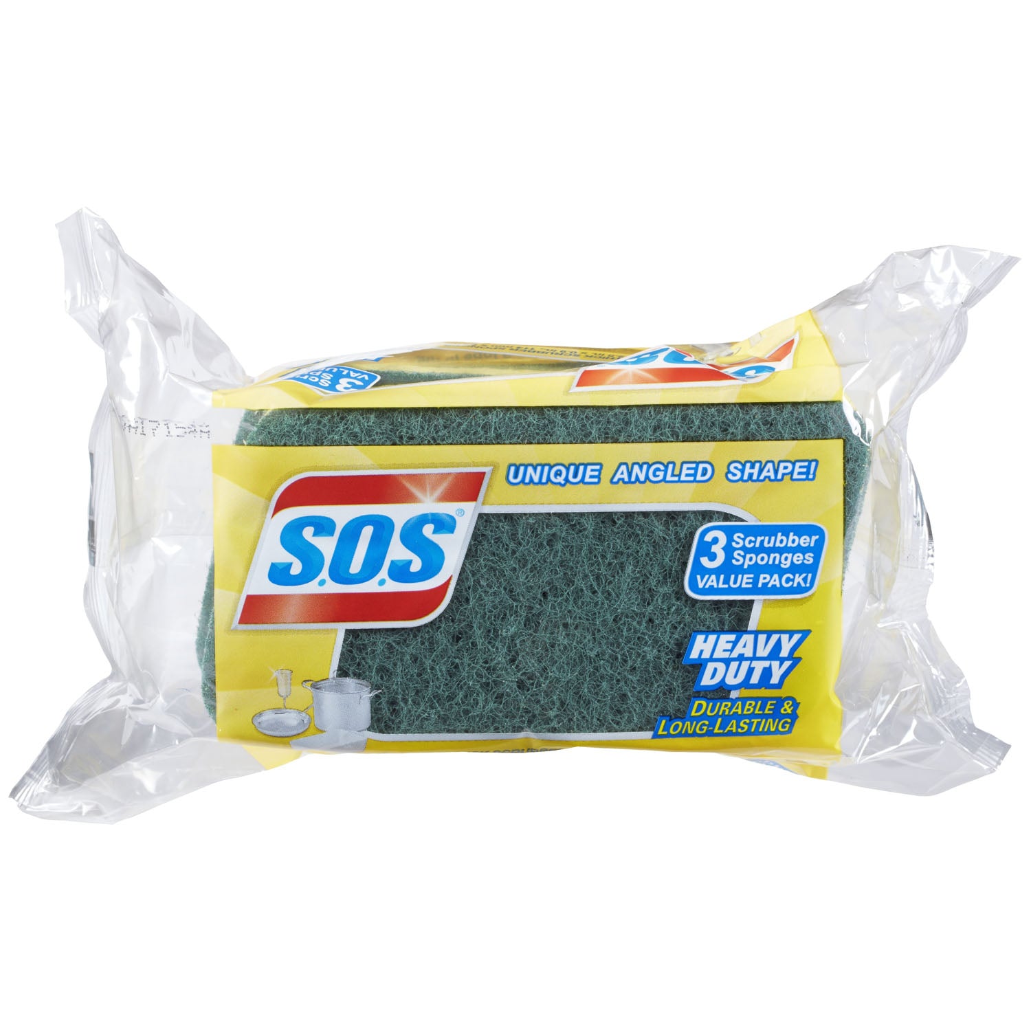 91029 - Clorox Sales Company - S.O.S® Heavy Duty Scrubber Sponge, 3 ct, 8/cs (Continental US Only)    , cs