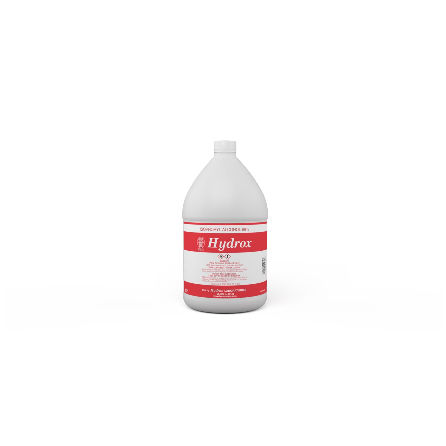 A0053 - Hydrox Laboratories - Alcohol isopropílico al 99 %, galón, 4/caja (45 cajas/plt) (solo EE. UU.) (se aplican tarifas por materiales peligrosos, no se puede enviar por aire ni a AK, GU, HI, MP, PR, VI) REQUIERE ENVÍO DE MATERIALES PELIGROSOS, caja
