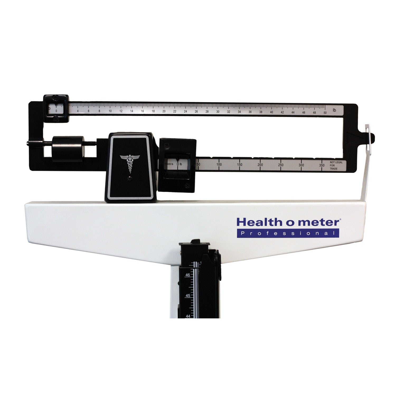 402LBWH - Pelstar LLC/Health o meter 專業電子秤 - 機械梁秤，帶身高測量桿、輪子，最大稱重 400 磅，秤台尺寸 10½ 英寸 x 14 英寸 x 3¼ 英寸（僅限代發貨），每個