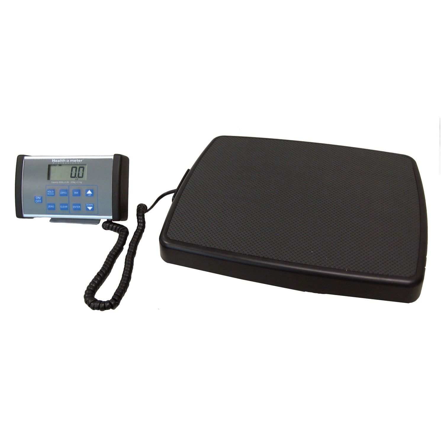 498KL - Pelstar LLC/Health o meter Professional Scales - Digital Scale, Remote Display, Stand-On, Capacity: 660 lb/300 kg, Resolution: 0.2 lb/0.1kg, Platform Dimension: 13¾" W x 16½" D x 2 3/8" H , (6) AA Batteries (included) or 120V Adapter (not include
