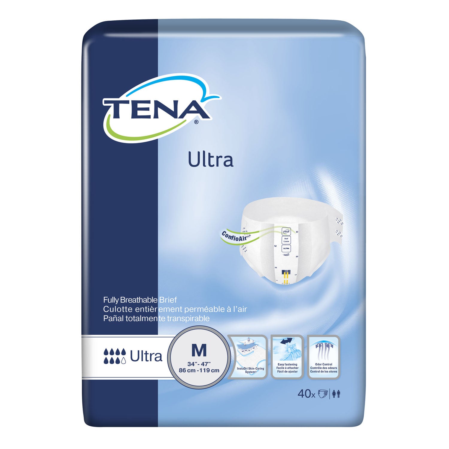 67200 - Essity Health &amp; Medical Solutions - Calzoncillos ProSkin™ Ultra, talla mediana, talla de cadera de 86 a 119 cm, gris, paquete de 40, paquete de 2 por caja (solo EE. UU. continental), caja