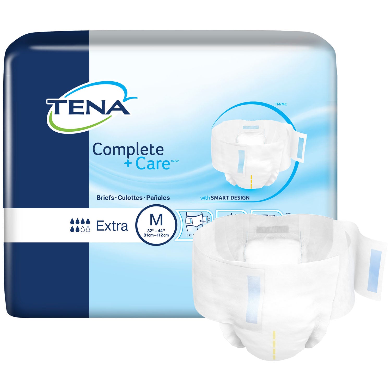 69960 - Essity Health &amp; Medical Solutions - 三角內褲，中號，臀圍 32-44 英寸，白色，24 條/包，3 包/箱（僅限美國大陸地區）（產品編號即將變更），箱裝