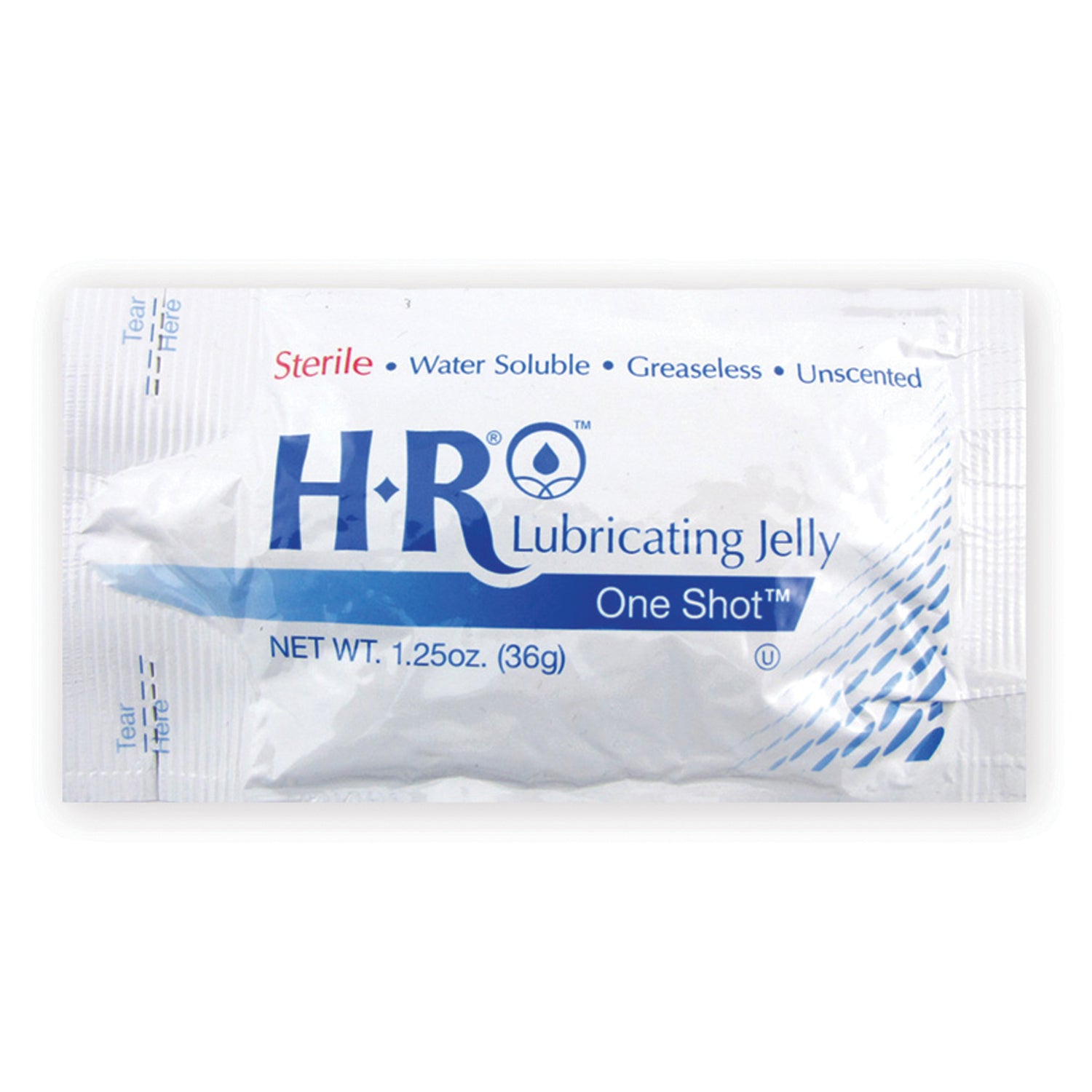 205 - HR Healthcare - HR® Sterile Lubricating Jelly 1.25oz. (36gm) OneShot® Pouch, 48/bx    , bx