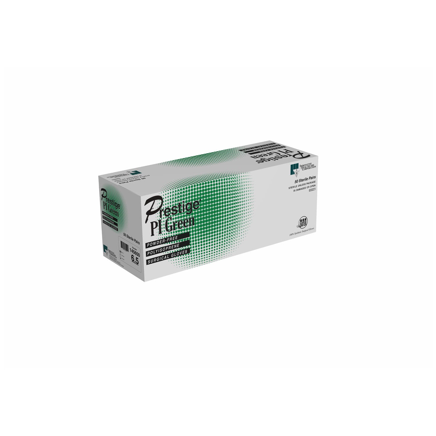 145650 - Innovative Healthcare Corp., Inc. - Glove, Surgical, Polyisoprene, Size 6.5, Dark Green, Powder-Free (PF), Sterile, 50 pr/bx, 4 bx/cs **Temporarily Unavailable for Sale**    , cs