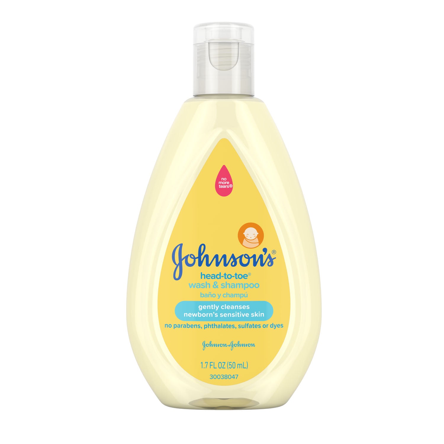 117483 - Kenvue - Baby Head-to-Toe® Wash &amp; Shampoo, 1.7 fl oz, 144/caja (solo EE. UU. continental + HI) (precios sujetos a cambios sin previo aviso), caja