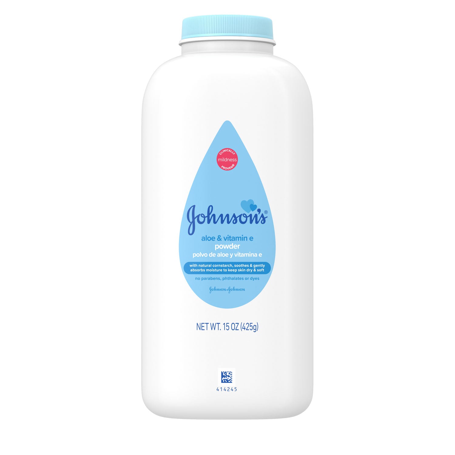 117862 - Kenvue - Almidón de maíz puro para bebés, aloe vera calmante y vitamina E, 15 oz, 6/caja, 4 cajas/caja (solo EE. UU. continentales + HI) (Precios sujetos a cambios sin previo aviso), caja