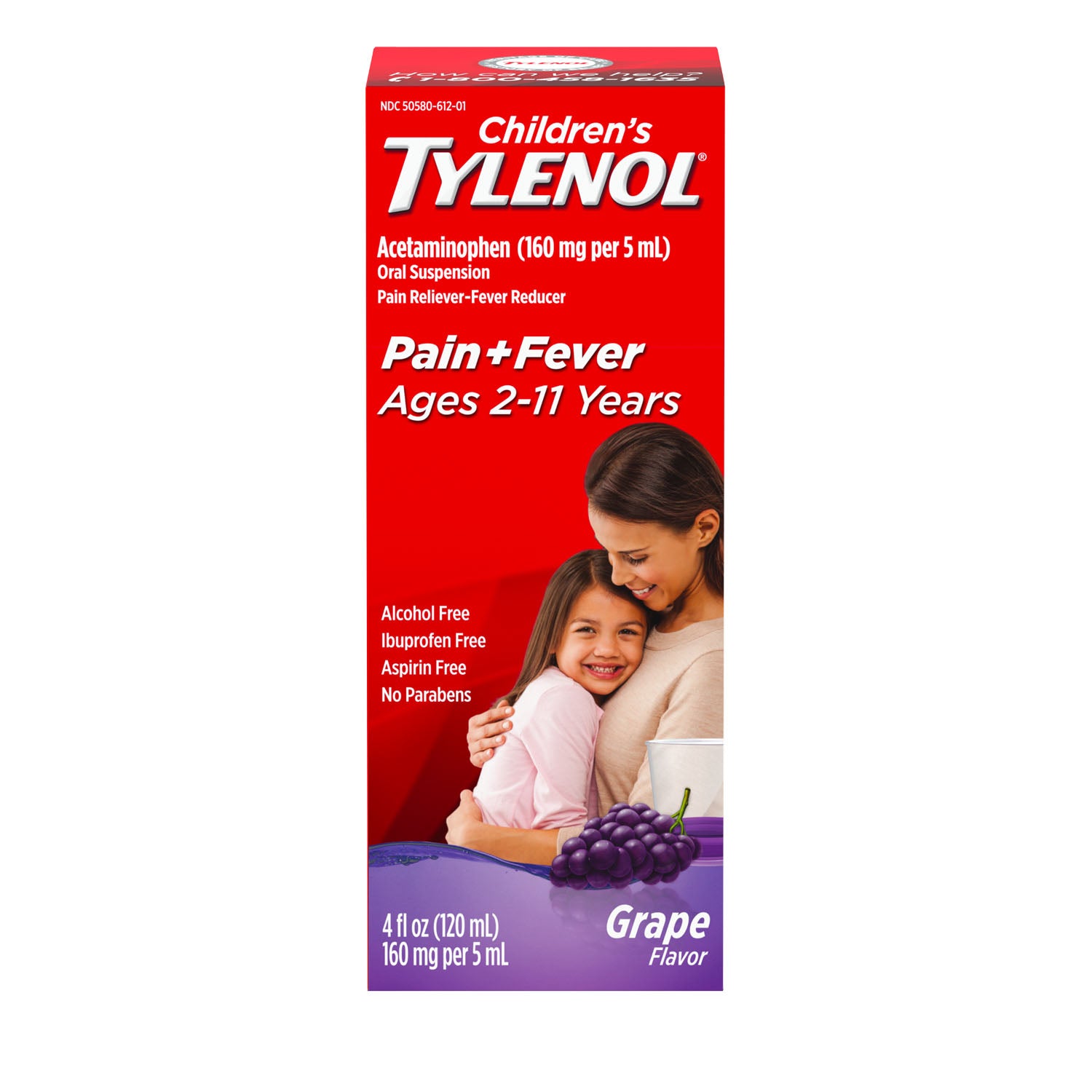 29608 - Kenvue - Tylenol para niños, Grape Splash, 4 onzas líquidas, 6/caja, 6 cajas/caja (solo EE. UU. continental + HI) (Precios sujetos a cambios sin previo aviso), caja