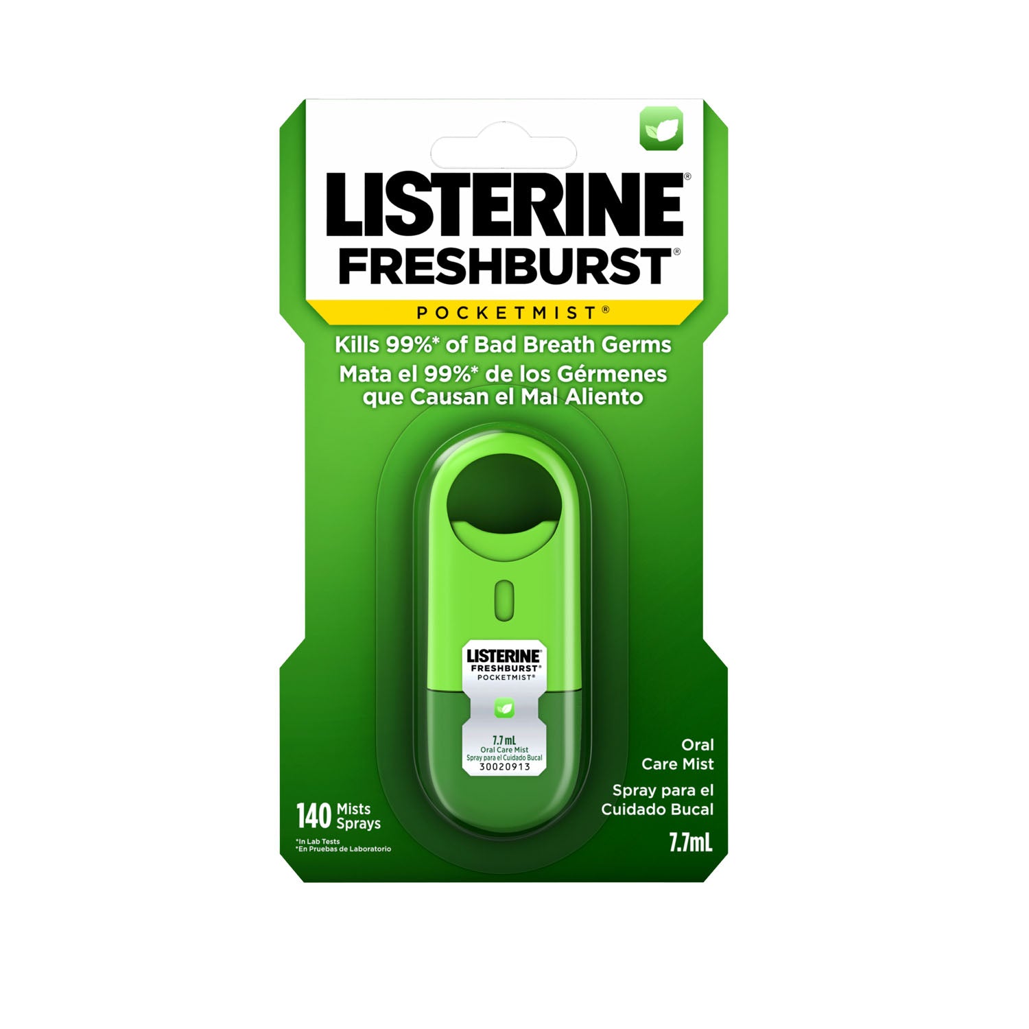 33946 - Kenvue - Pocketmist® Oral Care Mist, Cool Mint®, 2 - 7,7 ml (Backend/Peggable), 2 u, 36/cs (Solo EE. UU. continental + HI) (Precios sujetos a cambios sin previo aviso), cs