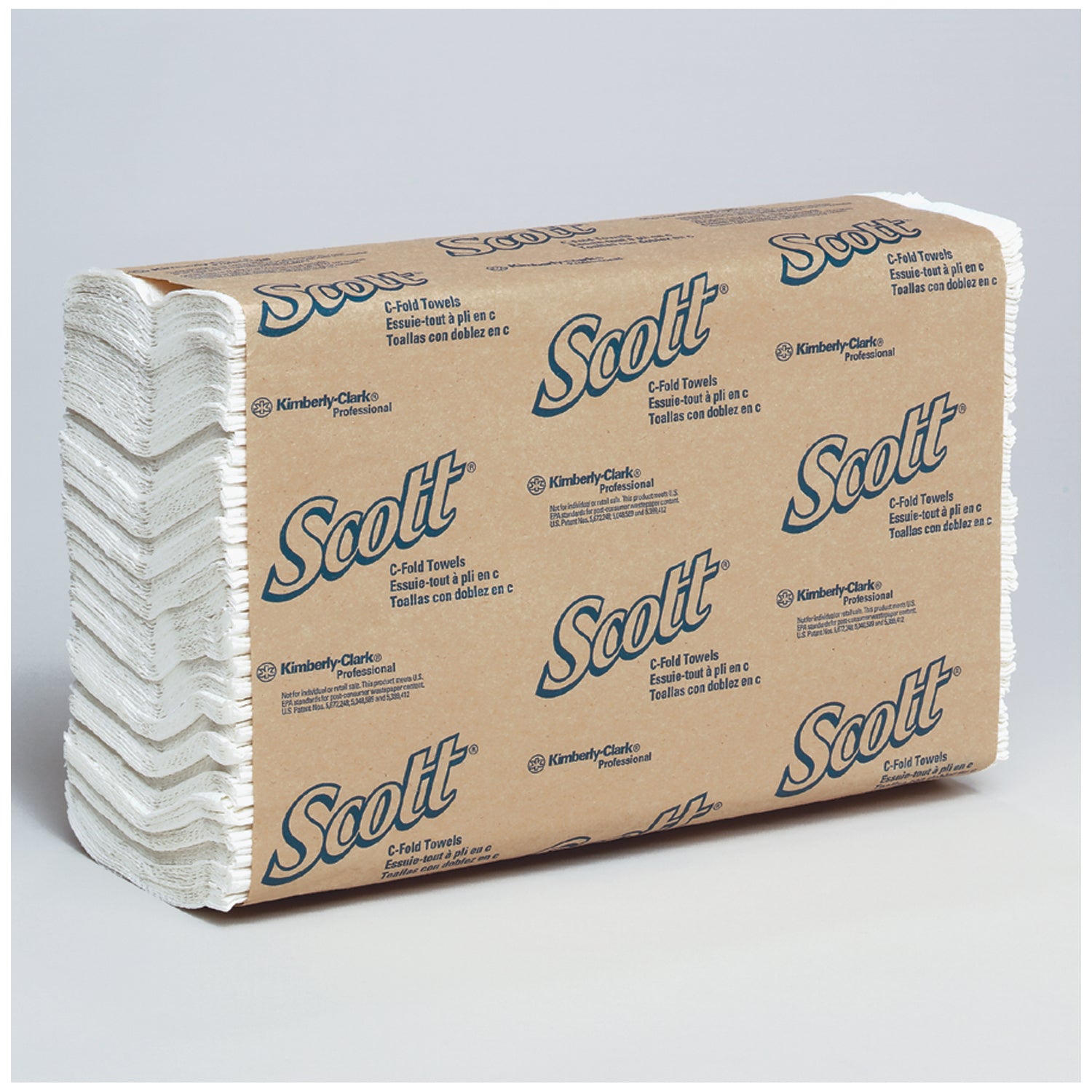 01510 - Kimberly-Clark Professional - Toallas plegables Scott C, 1 capa, paquete de 200, paquete de 12 (48 cajas/plt) (Los productos no se pueden vender en Amazon.com ni en ningún otro sitio de terceros) (Solo EE. UU.), cs