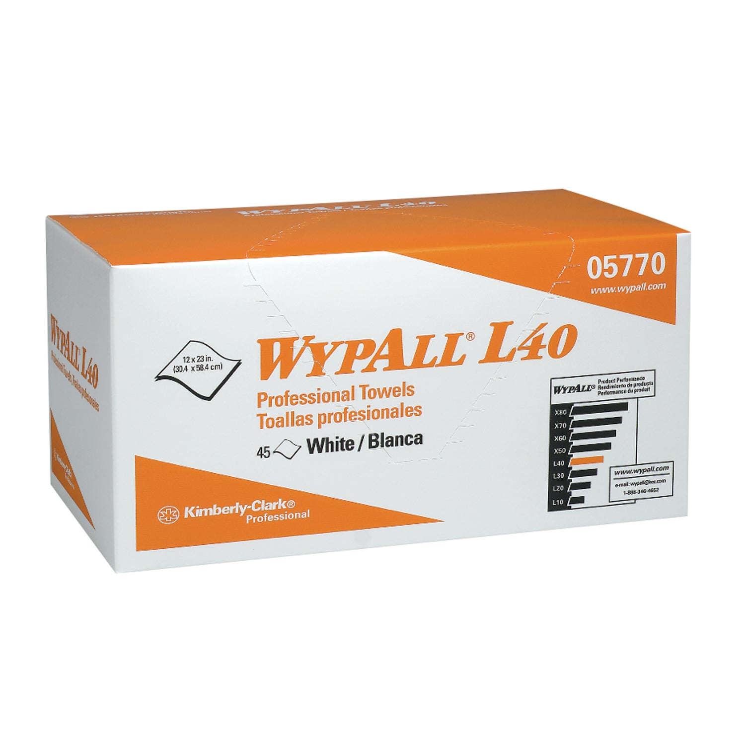 05770 - Kimberly-Clark Professional - WYPALL Pop-Up Box, White, 12" x 23", 45/bx, 12 bx/cs (Products cannot be sold on Amazon.com or any other 3rd party site) (US Only)    , cs